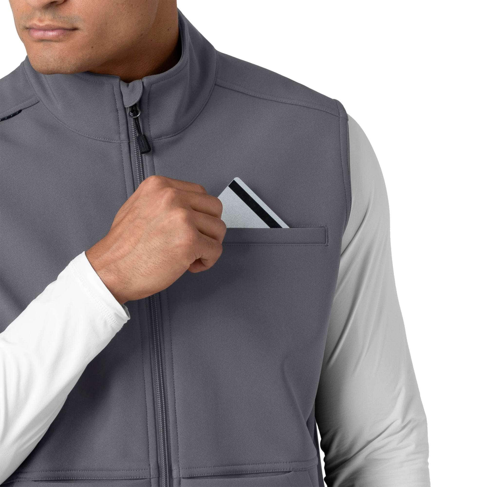 Rugged flex® men's bonded fleece scrub vest