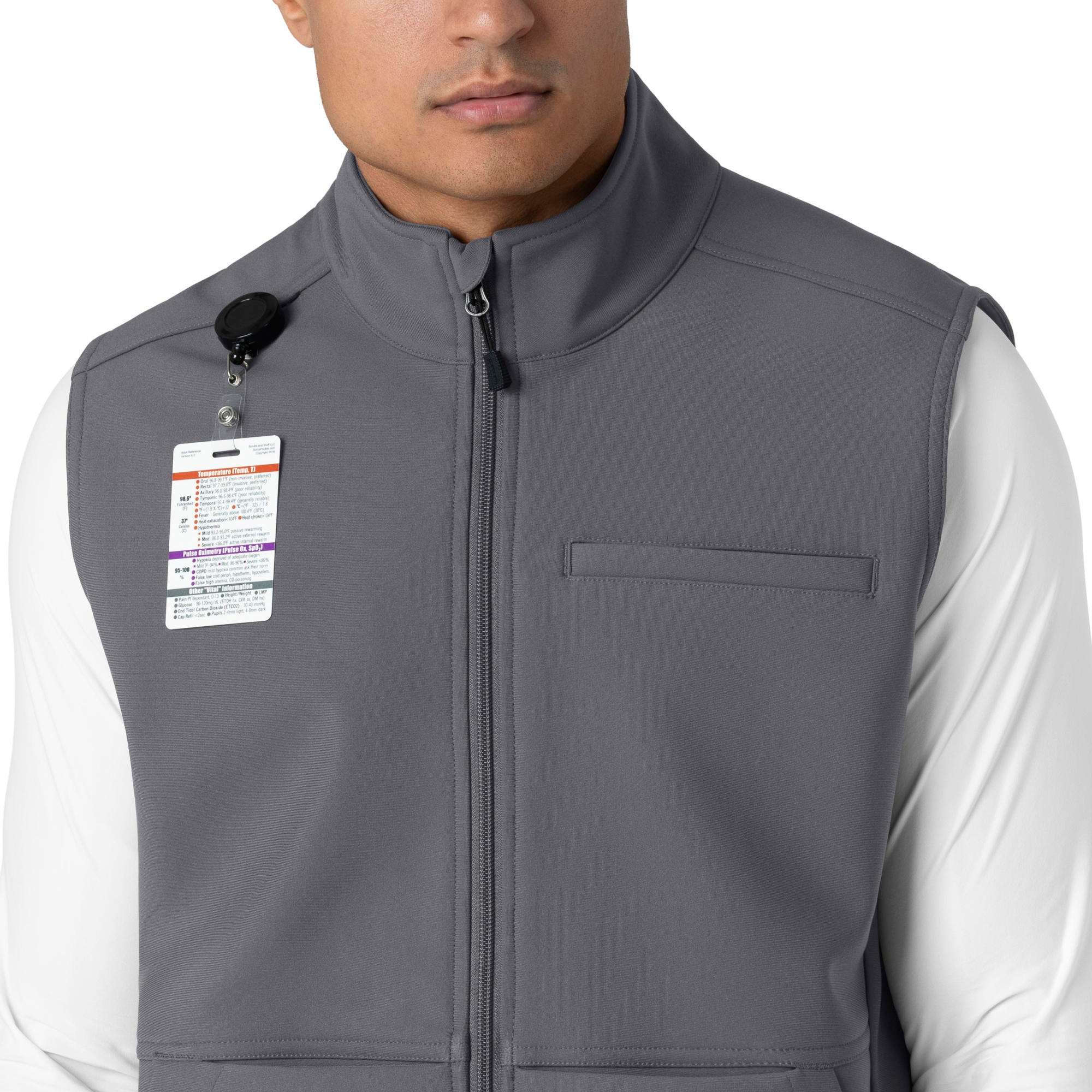 Rugged flex® men's bonded fleece scrub vest