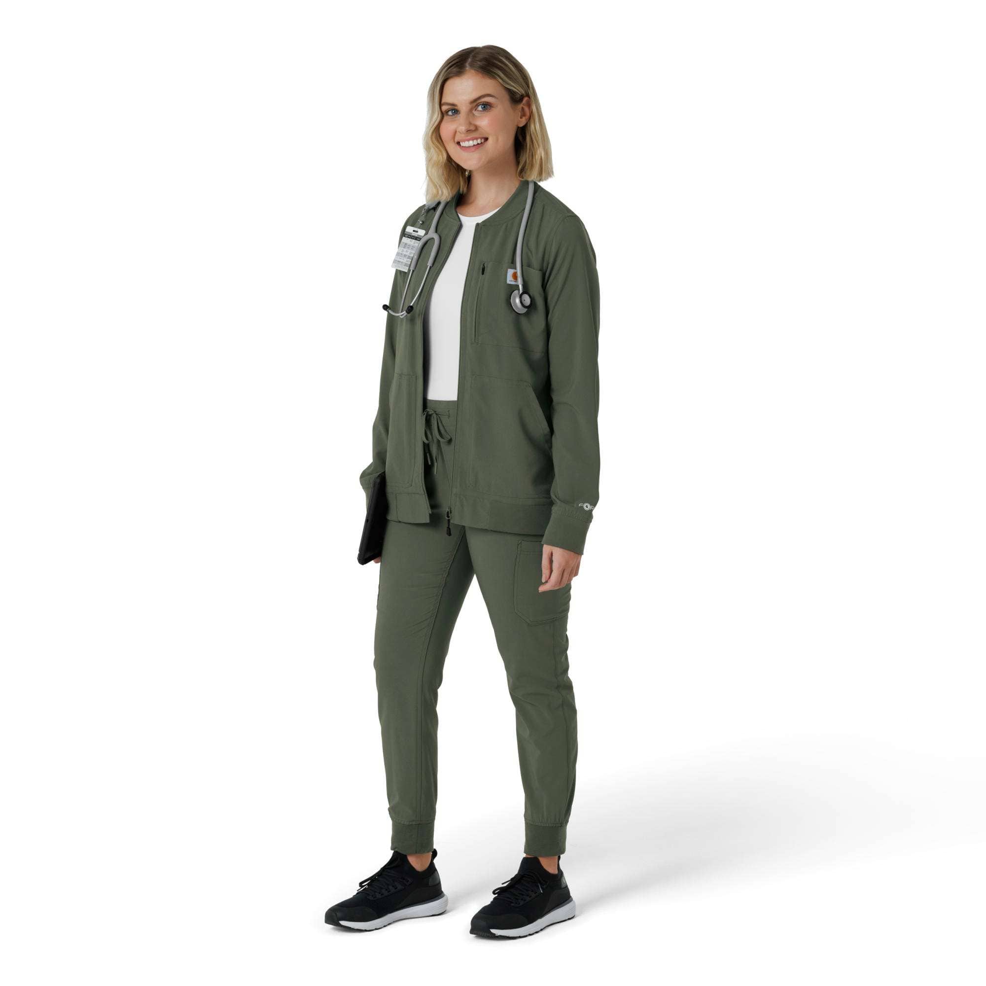 Women's force cross-flex lightweight scrub jacket