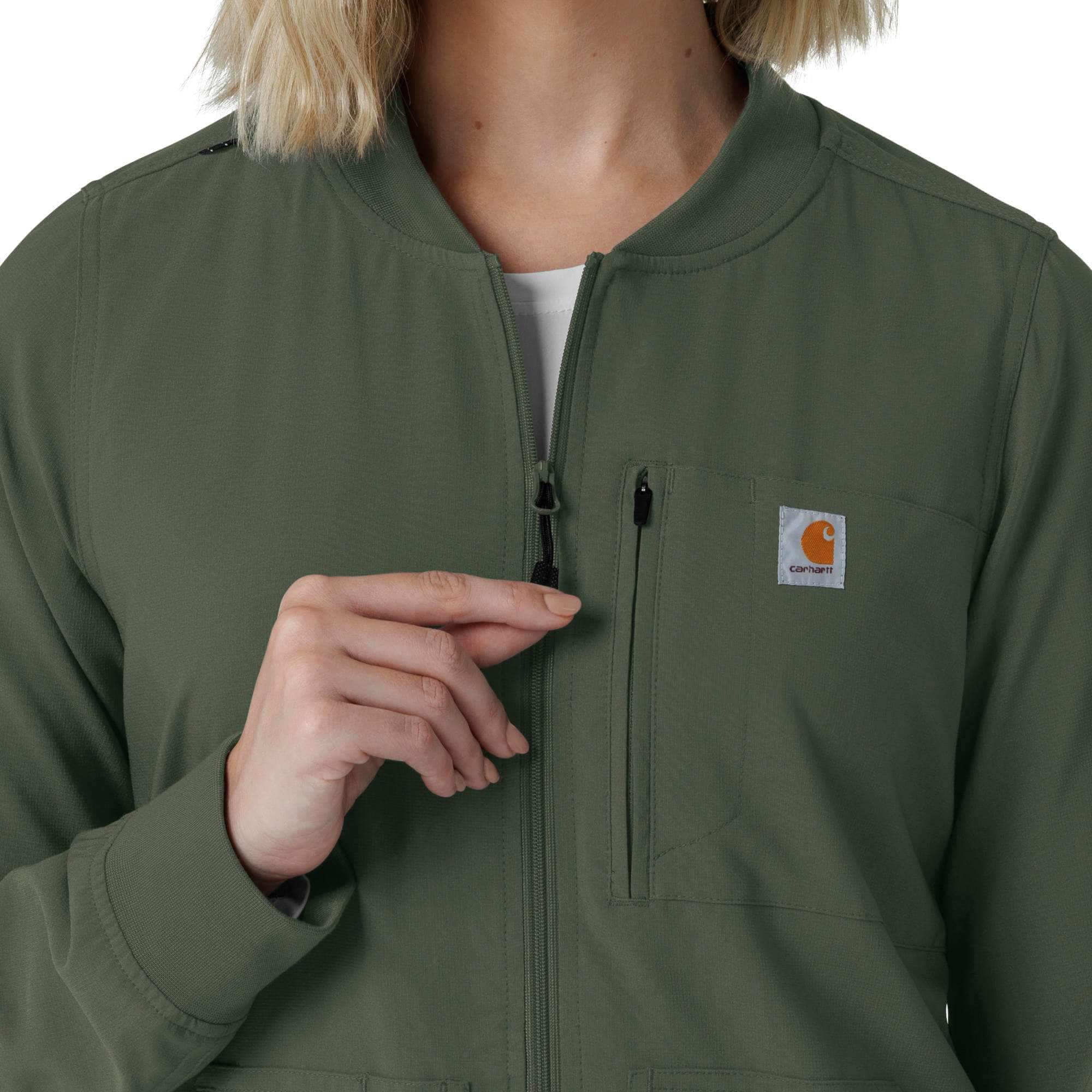 Women's force cross-flex lightweight scrub jacket