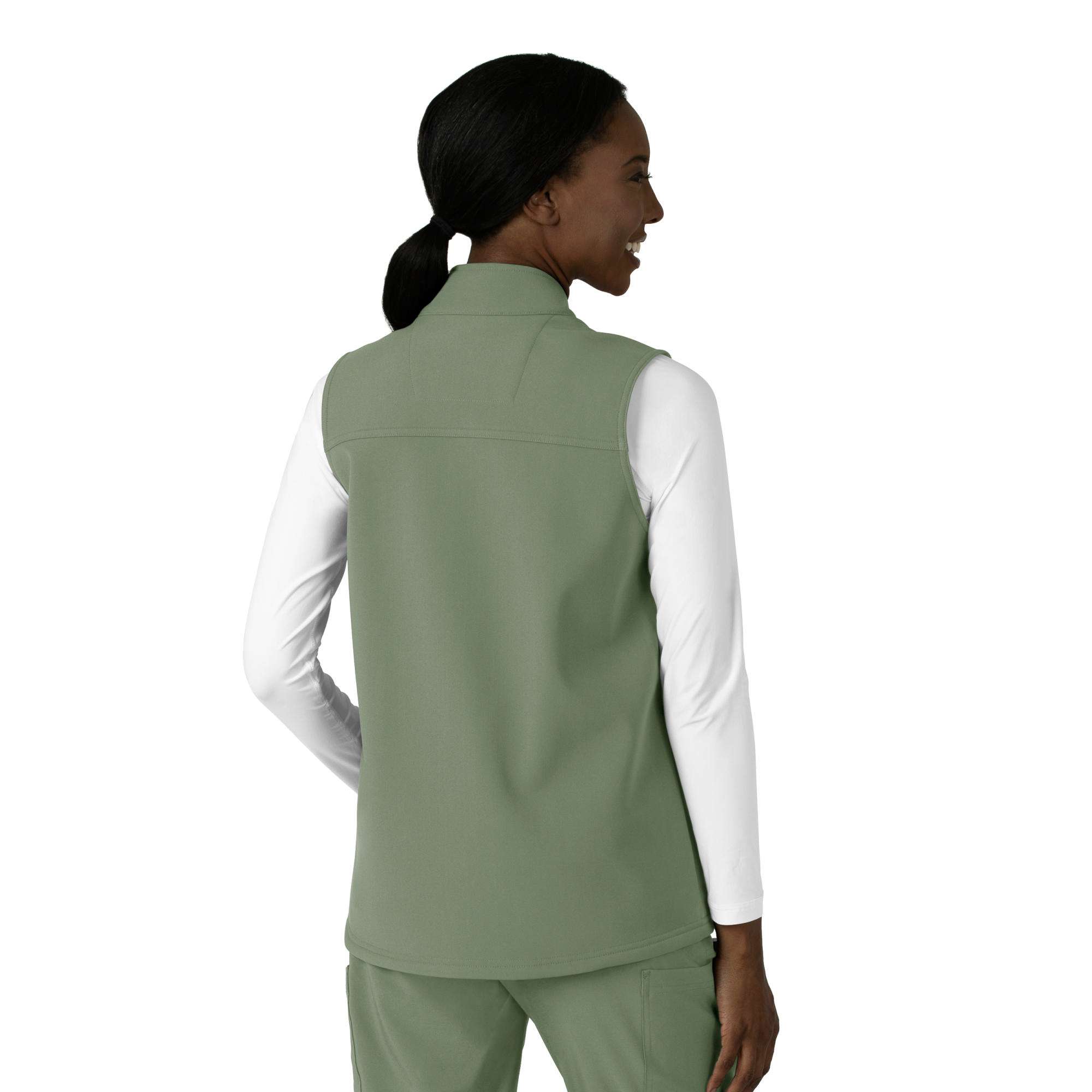 Women's rugged flex® bonded fleece scrub vest