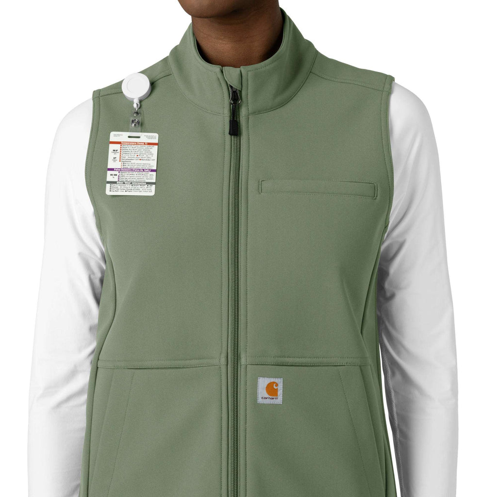 Women's rugged flex® bonded fleece scrub vest
