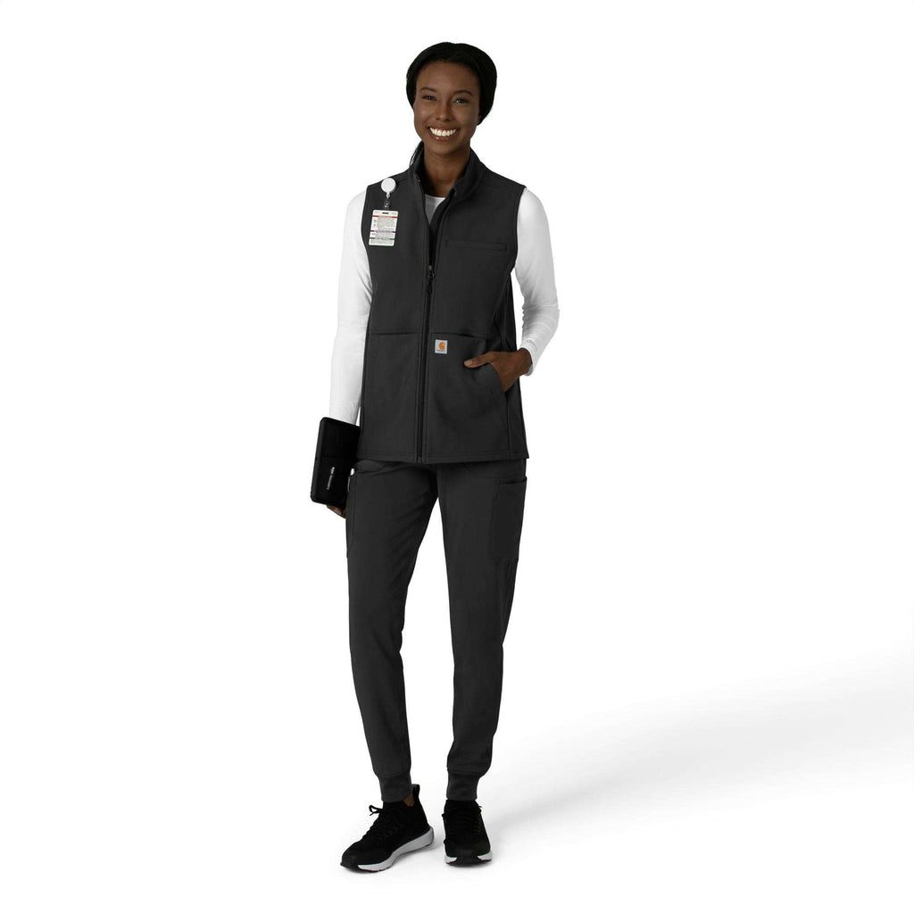 Women's rugged flex® bonded fleece scrub vest