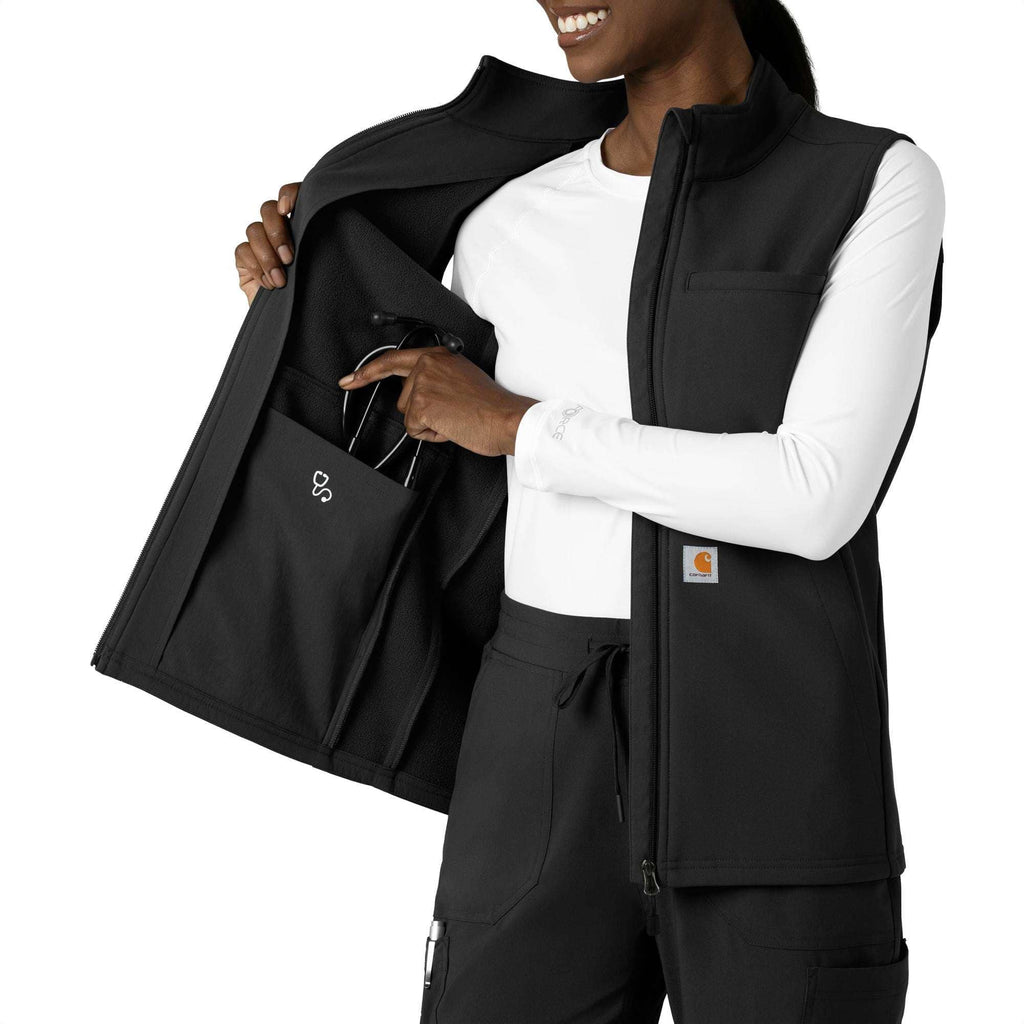 Women's rugged flex® bonded fleece scrub vest