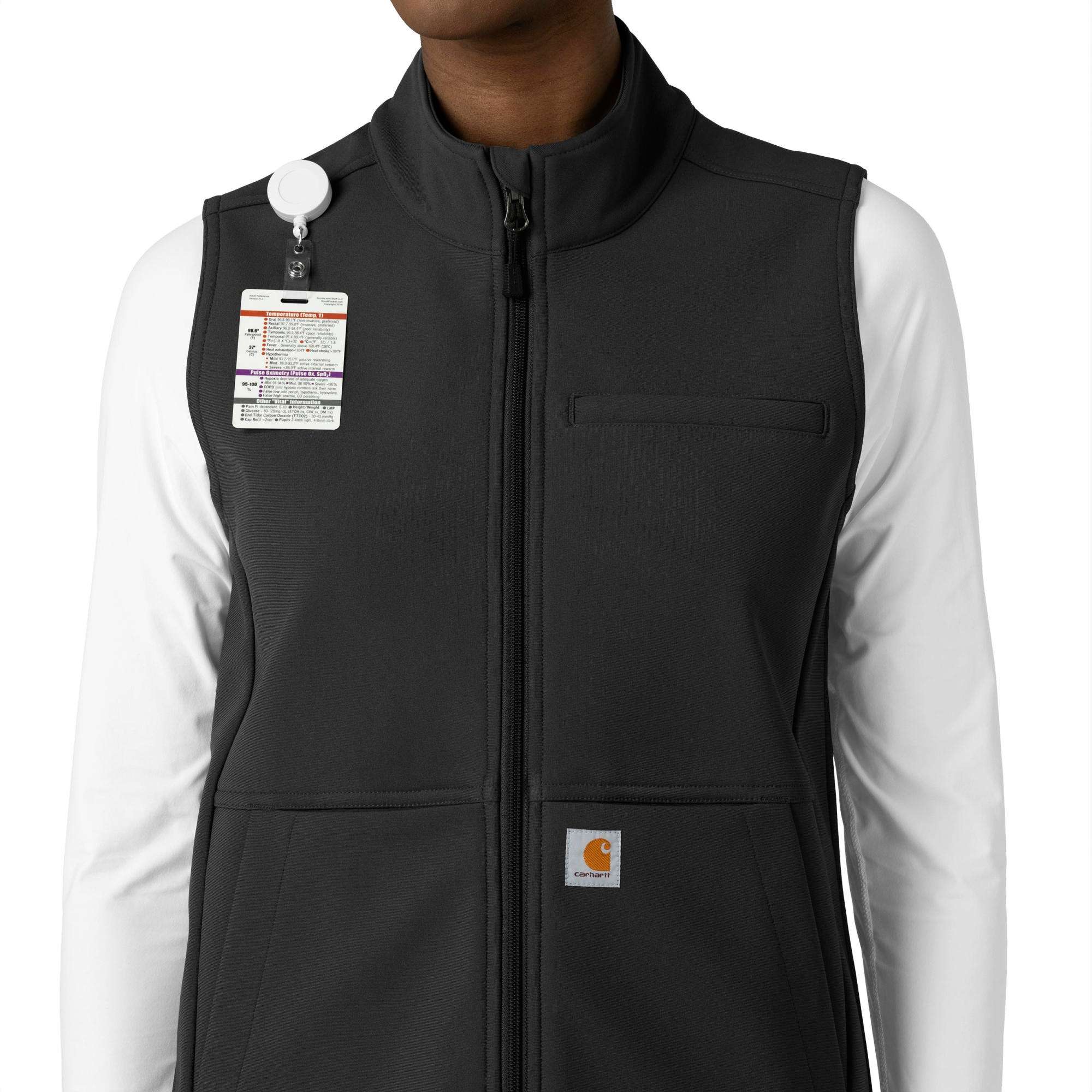 Women's rugged flex® bonded fleece scrub vest