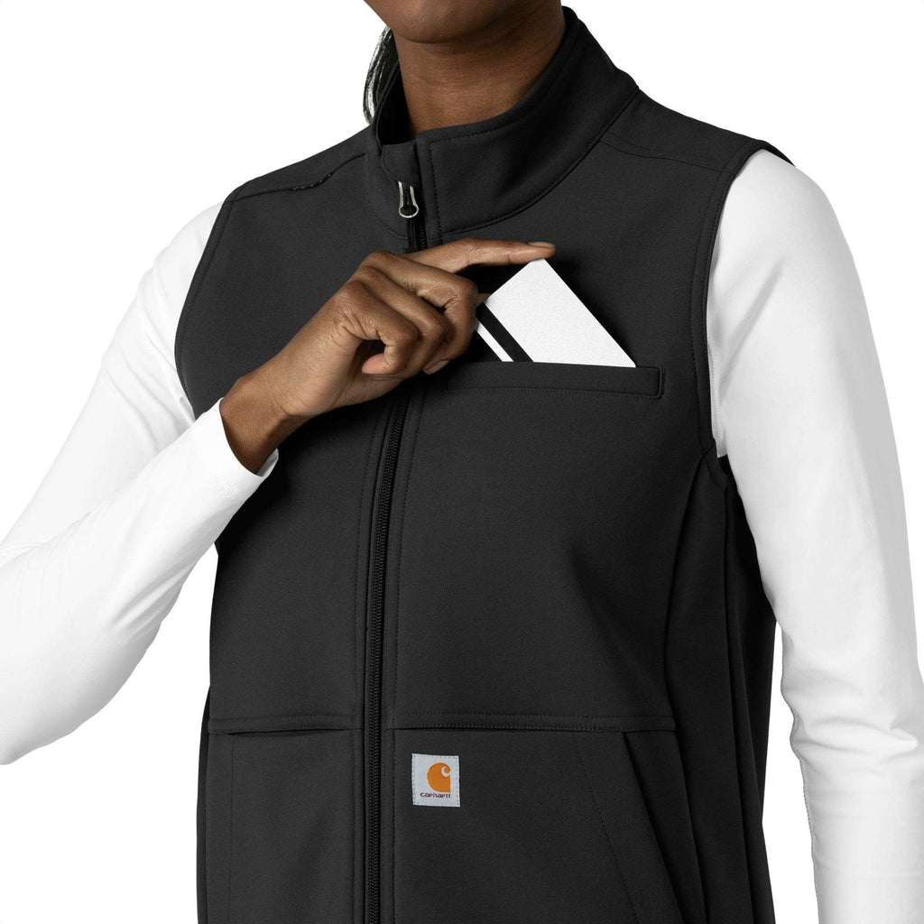 Women's rugged flex® bonded fleece scrub vest