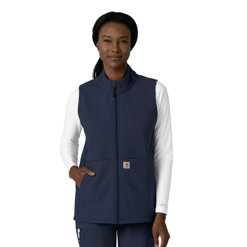 Women's rugged flex® bonded fleece scrub vest