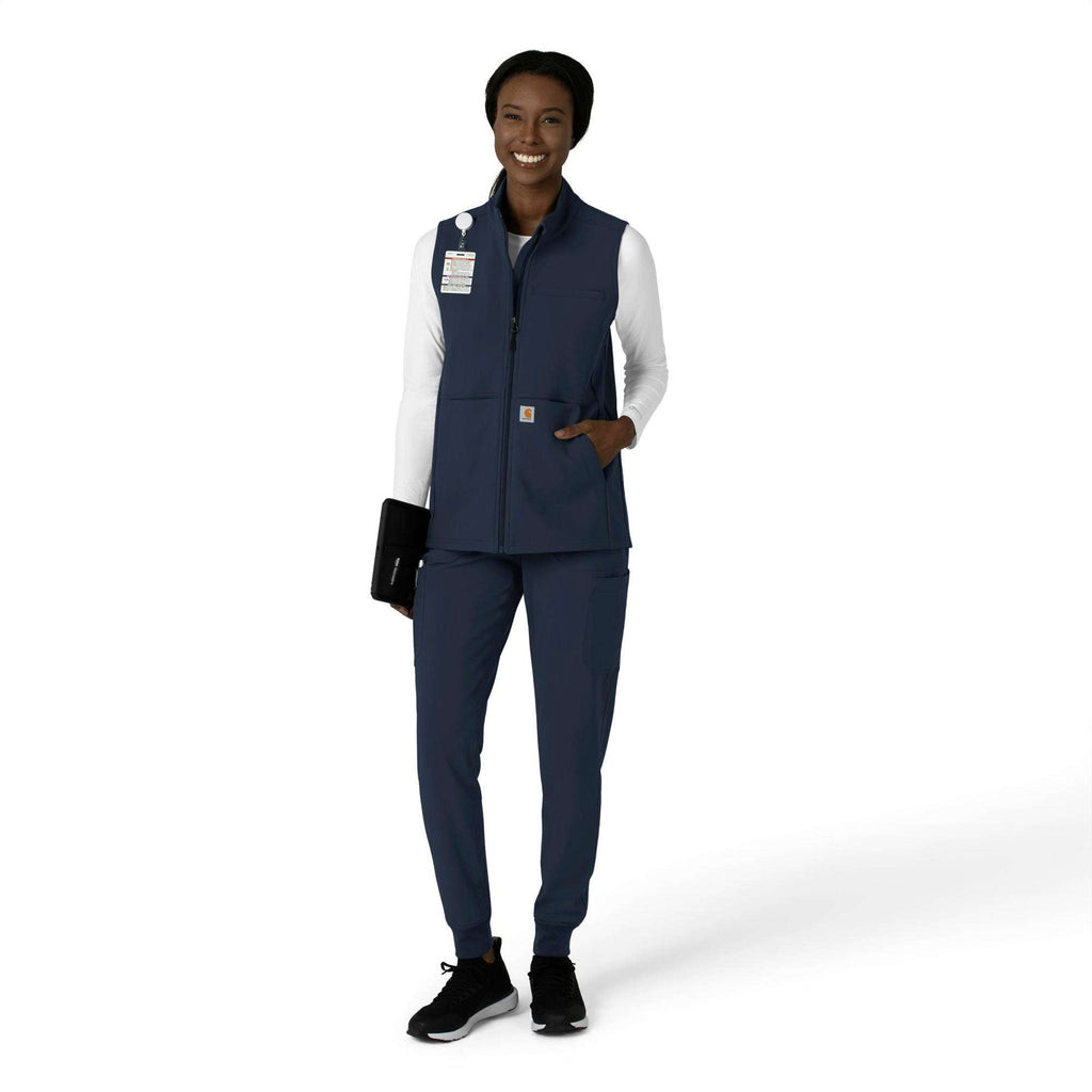 Women's rugged flex® bonded fleece scrub vest