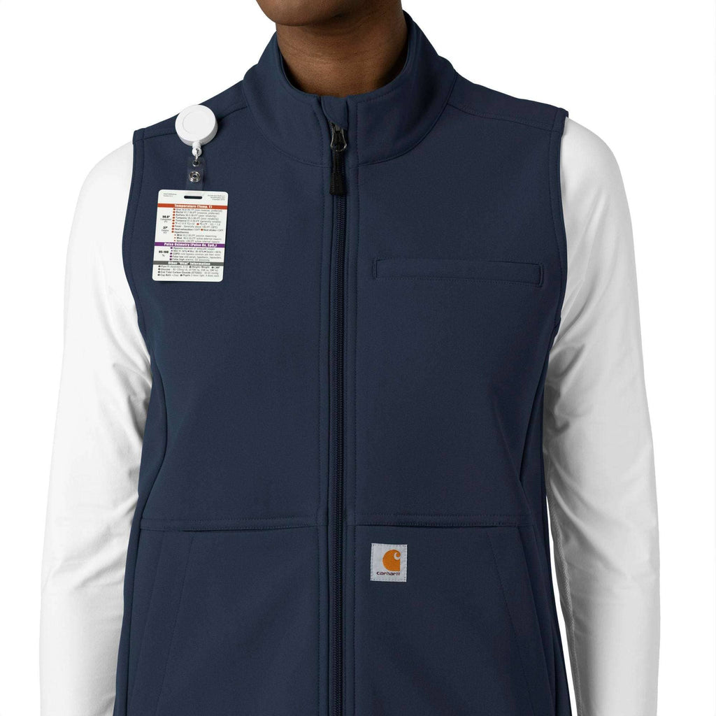 Women's rugged flex® bonded fleece scrub vest