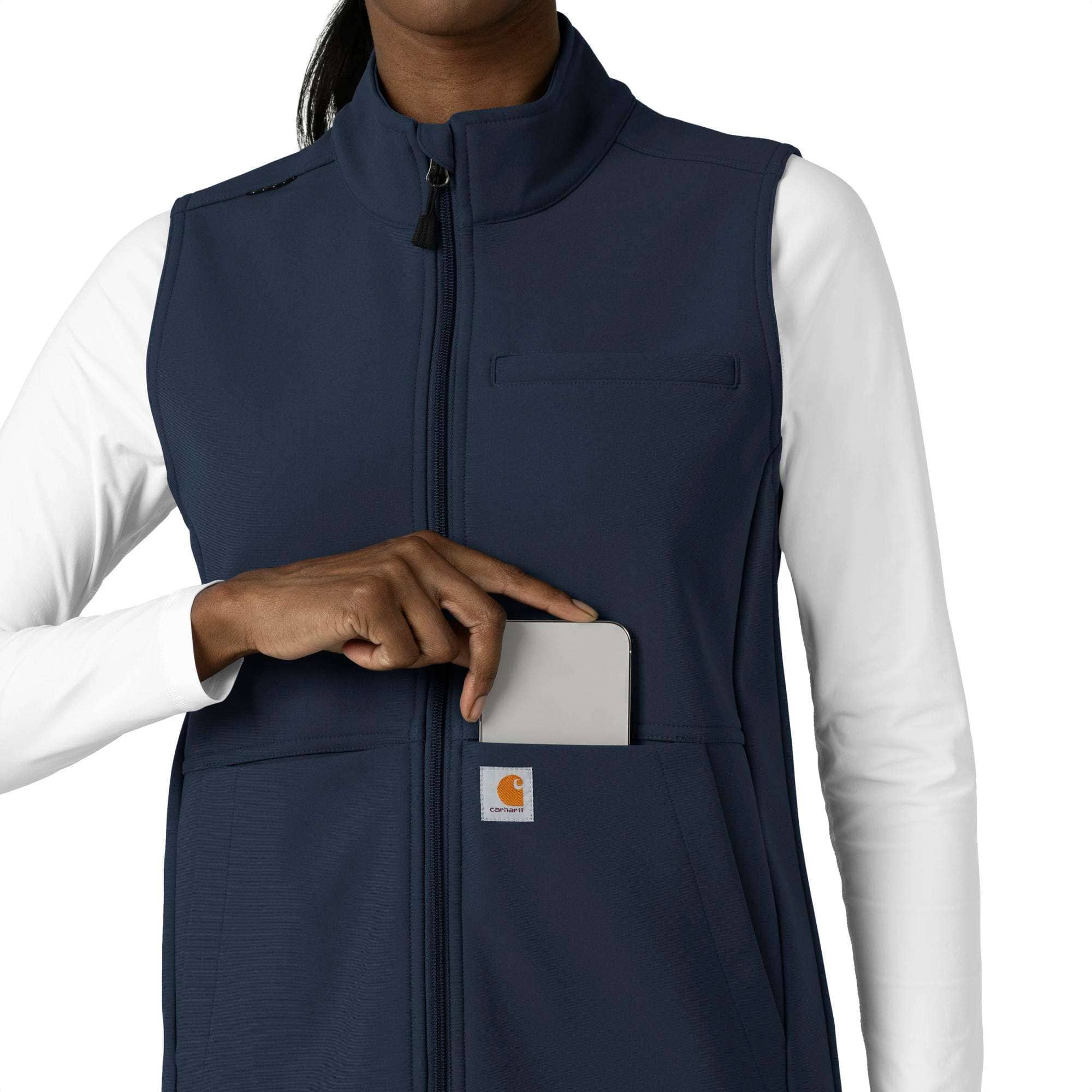 Women's rugged flex® bonded fleece scrub vest