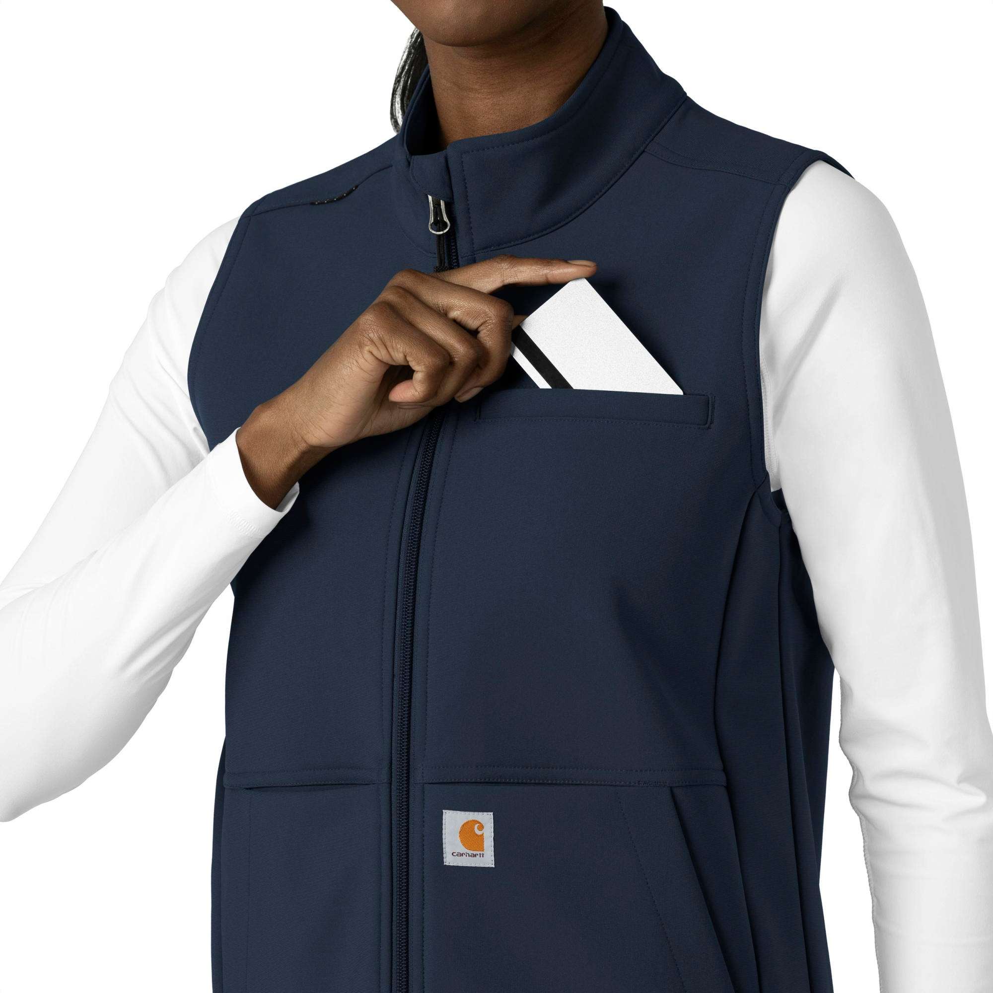 Women's rugged flex® bonded fleece scrub vest