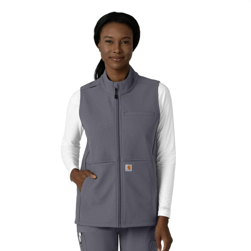 Women's rugged flex® bonded fleece scrub vest