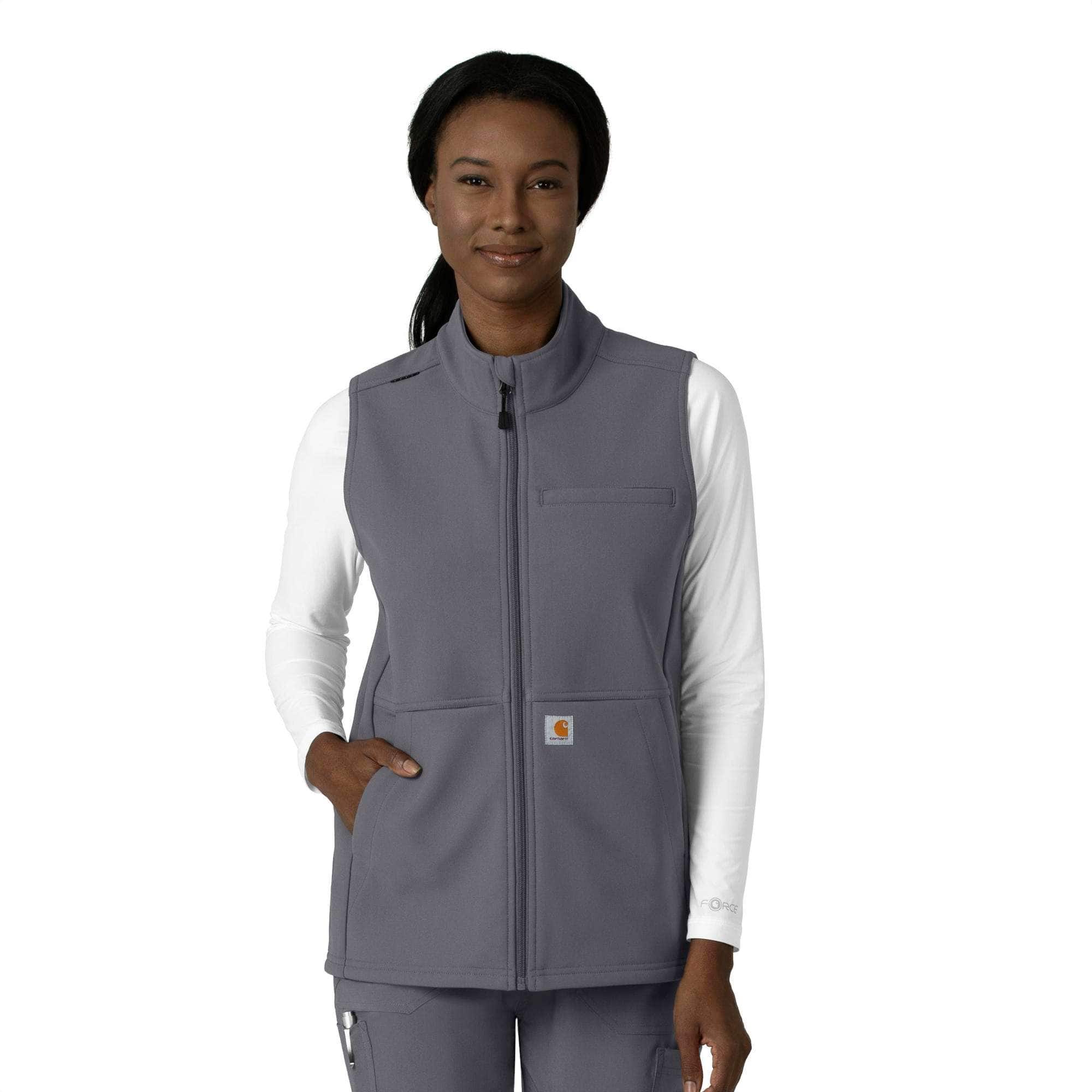 Women's rugged flex® bonded fleece scrub vest