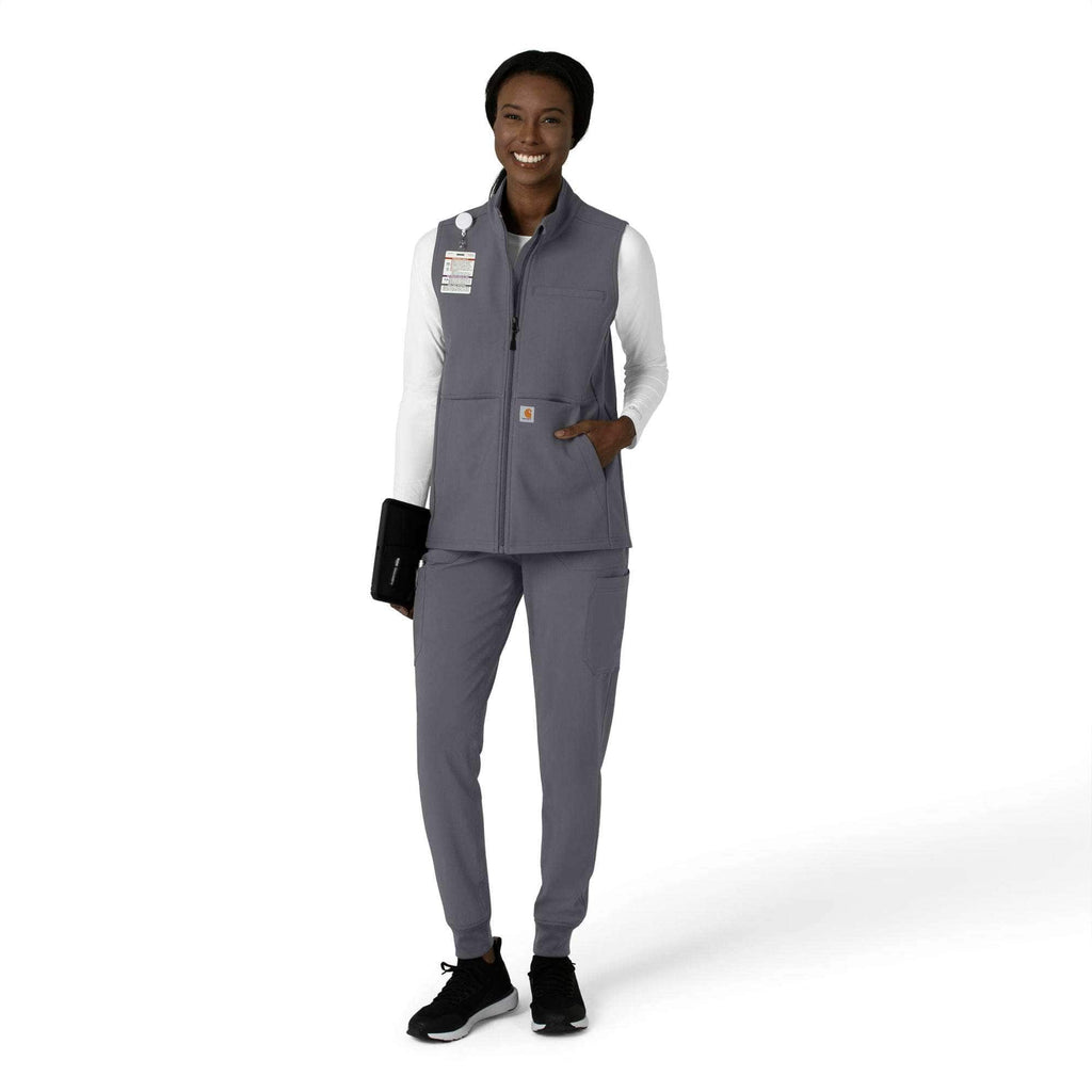Women's rugged flex® bonded fleece scrub vest