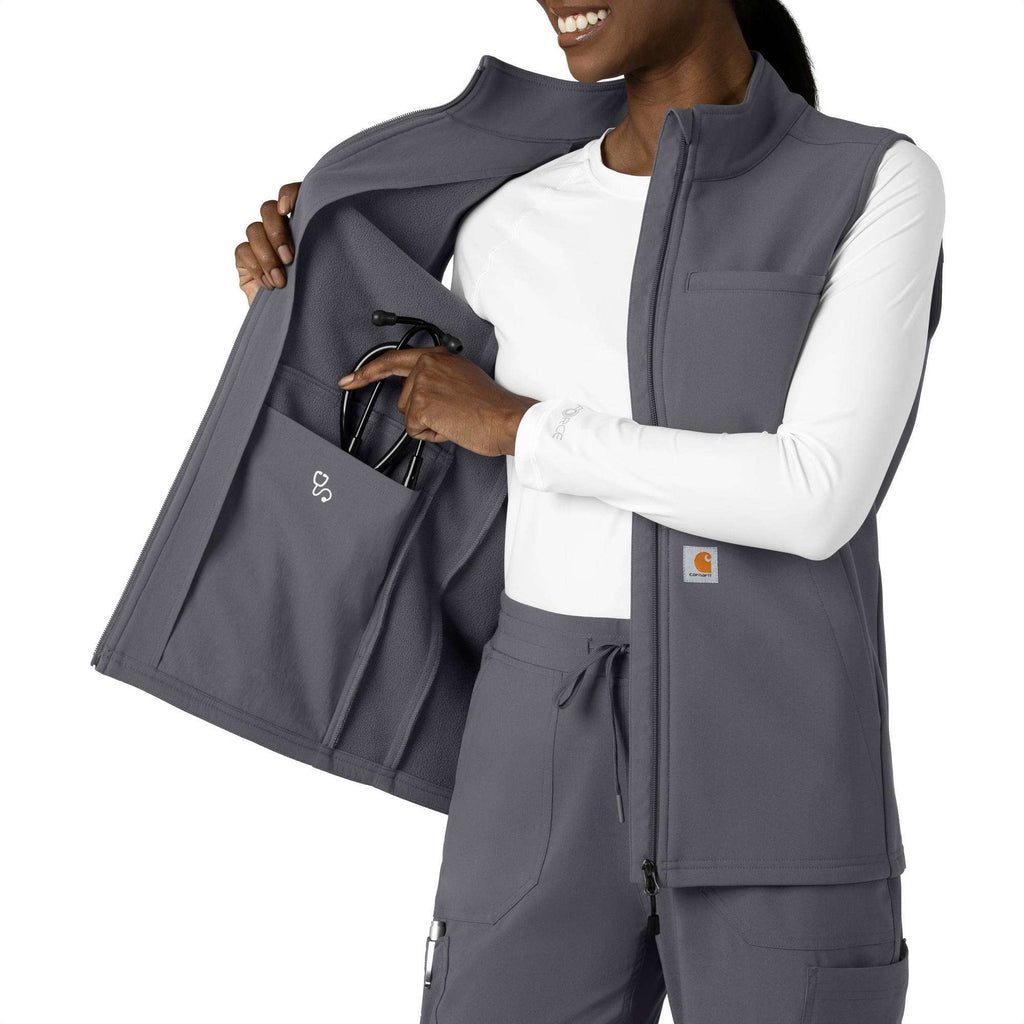 Women's rugged flex® bonded fleece scrub vest