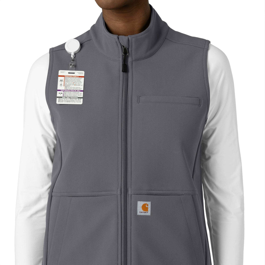 Women's rugged flex® bonded fleece scrub vest