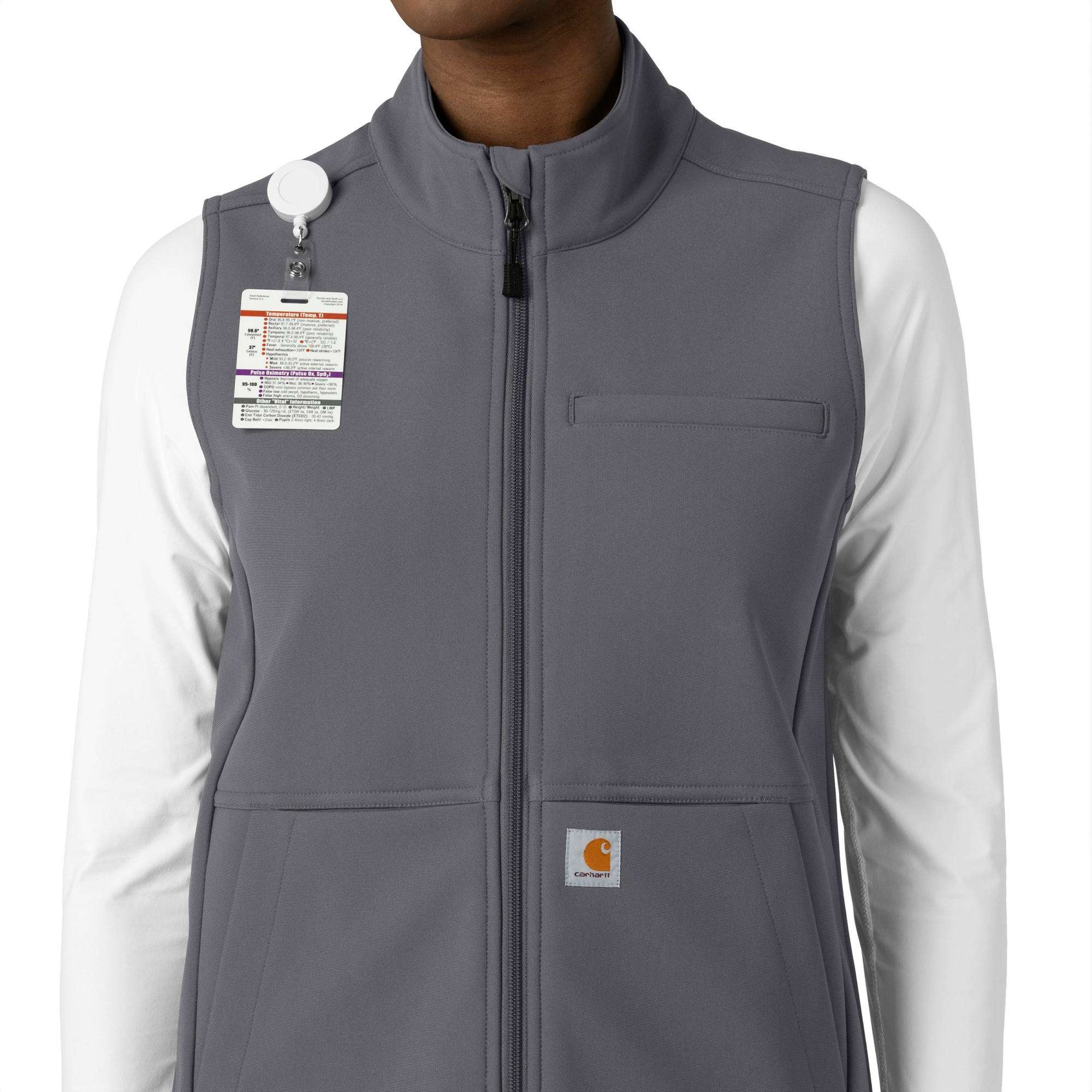 Women's rugged flex® bonded fleece scrub vest