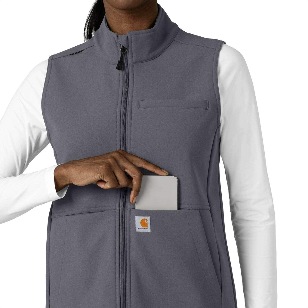 Women's rugged flex® bonded fleece scrub vest
