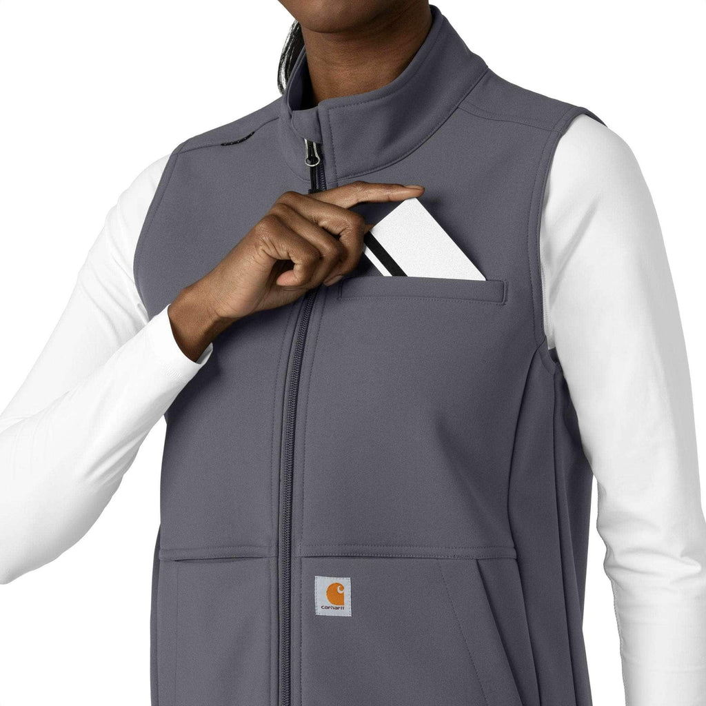 Women's rugged flex® bonded fleece scrub vest