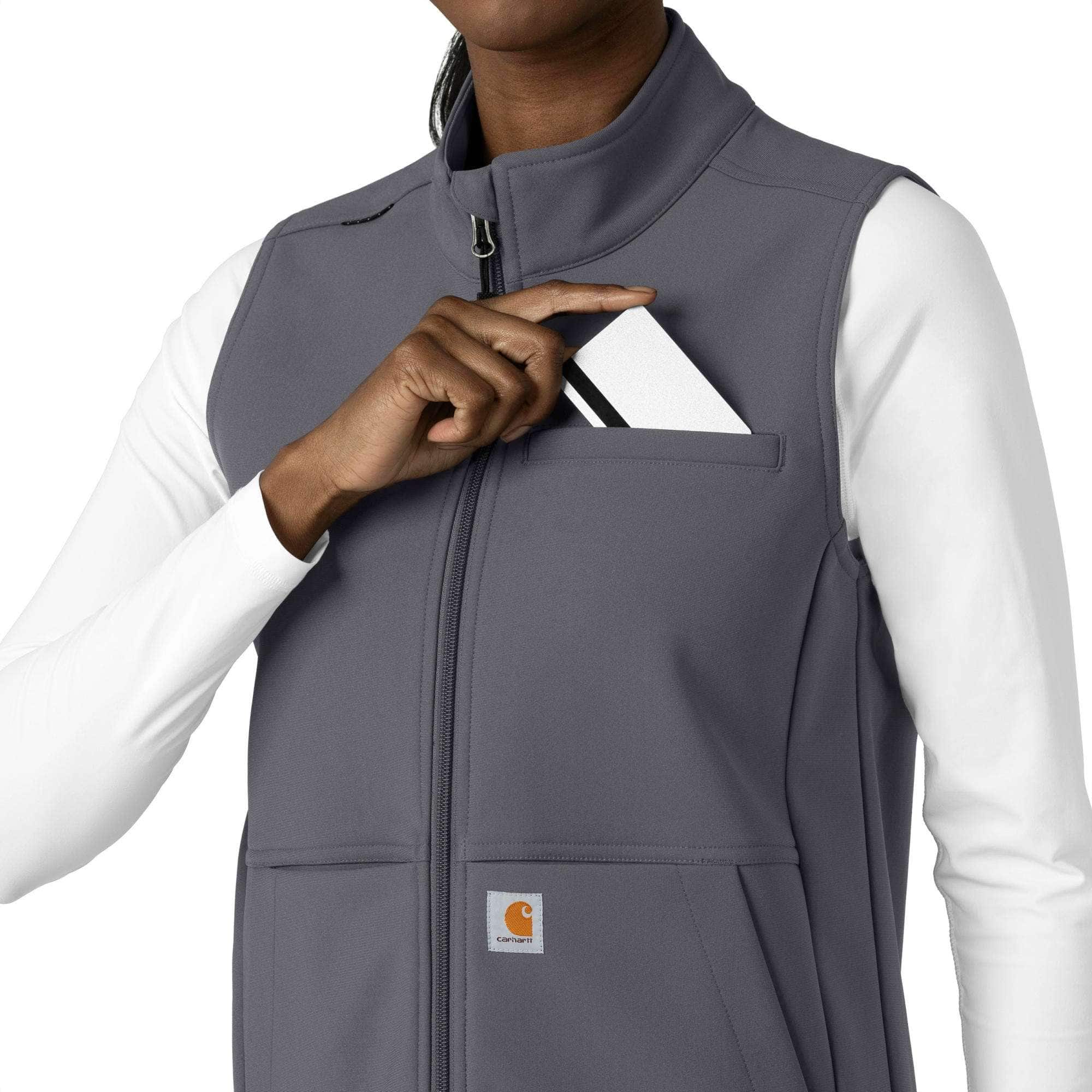 Women's rugged flex® bonded fleece scrub vest