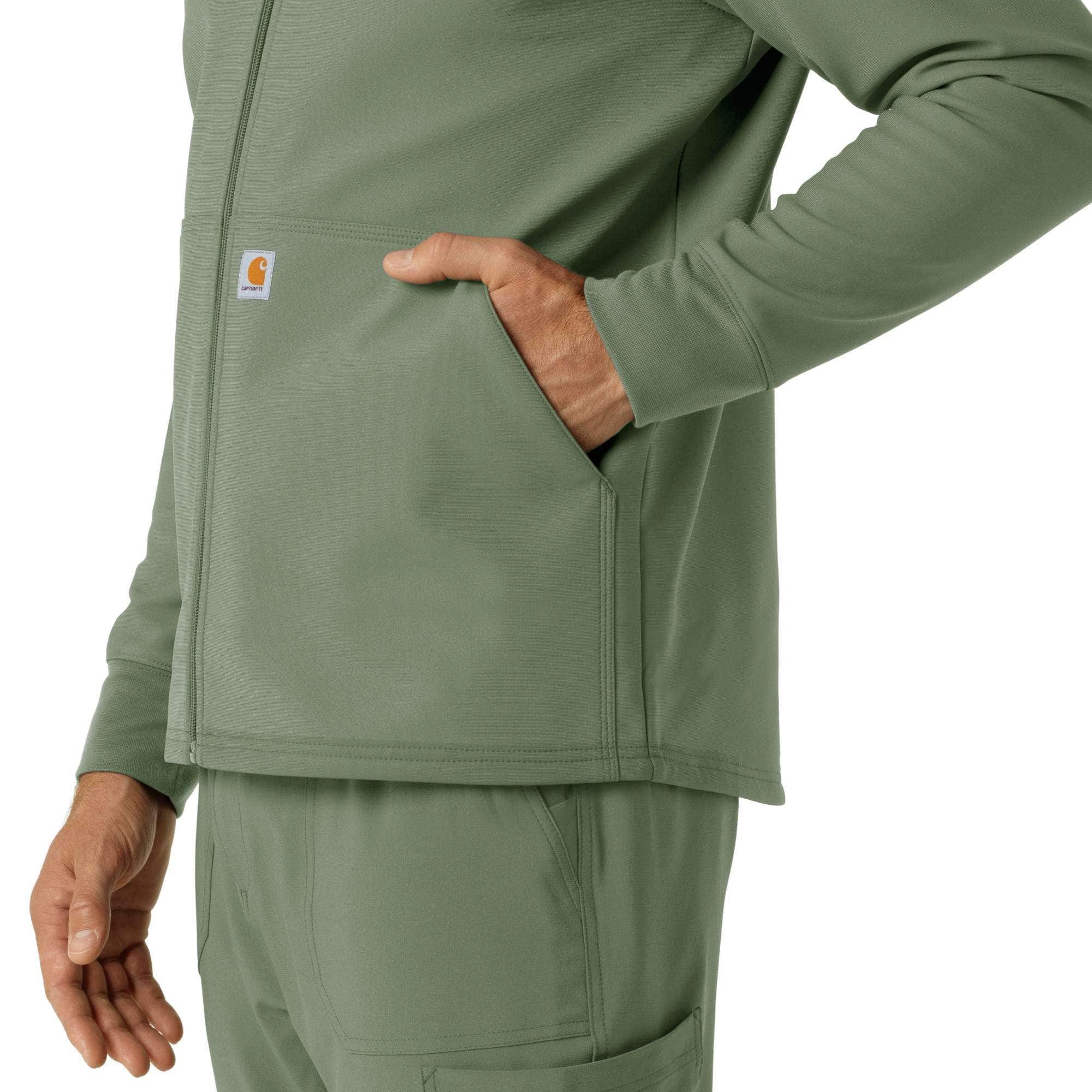 Bonded fleece scrub hoodie