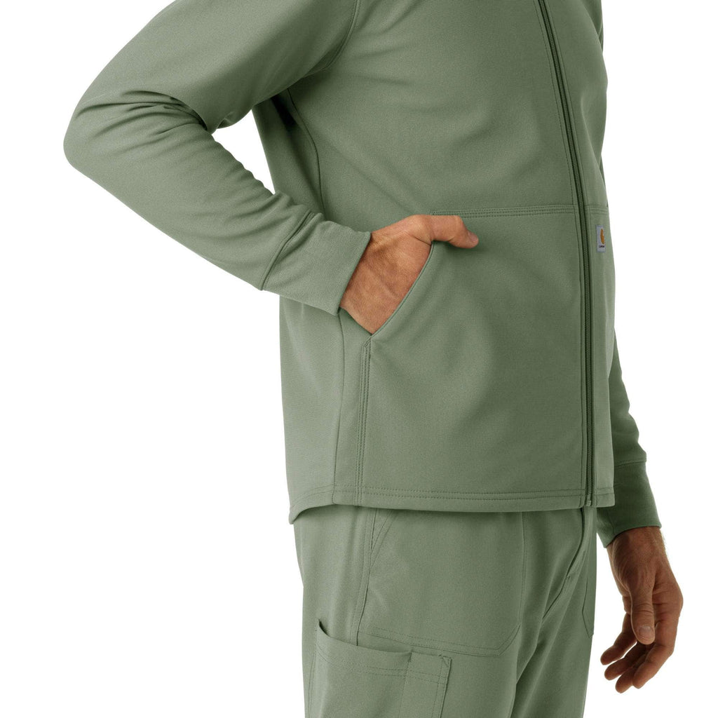 Bonded fleece scrub hoodie