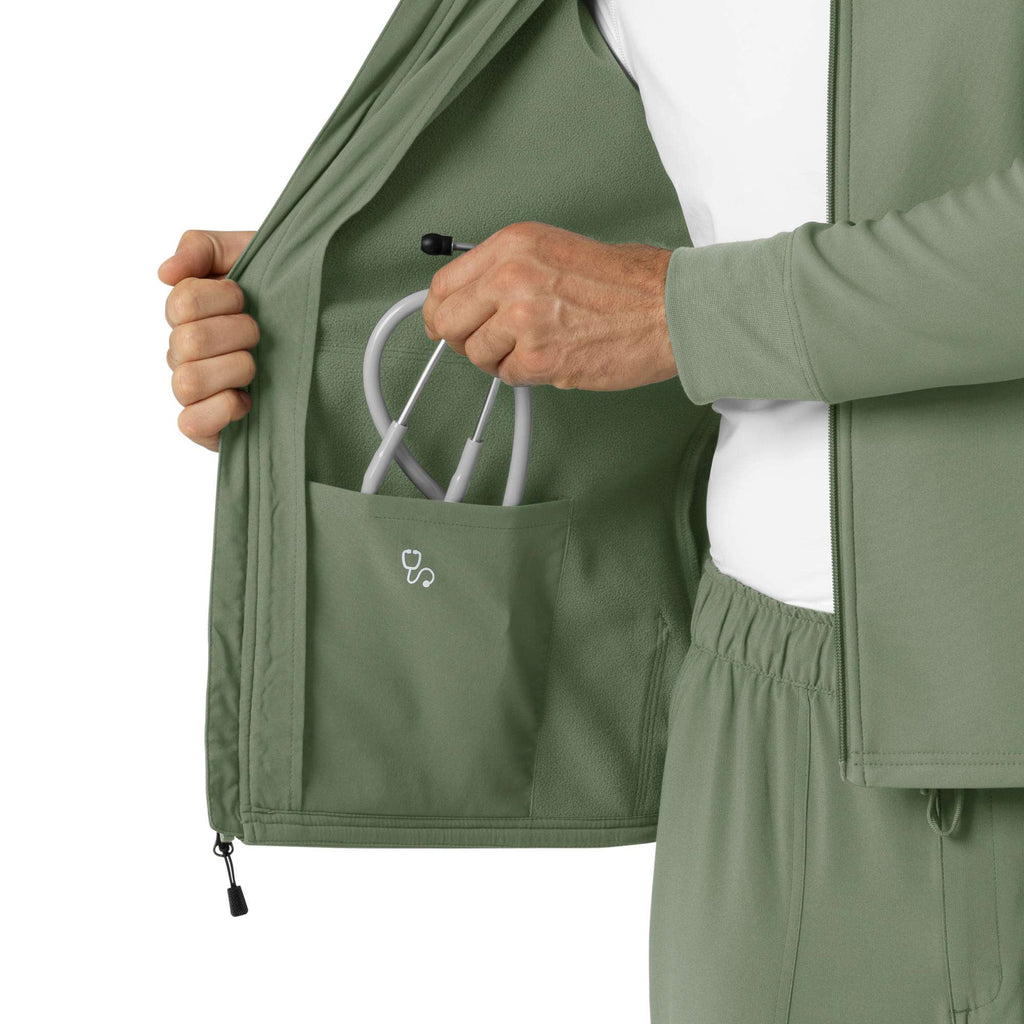 Bonded fleece scrub hoodie