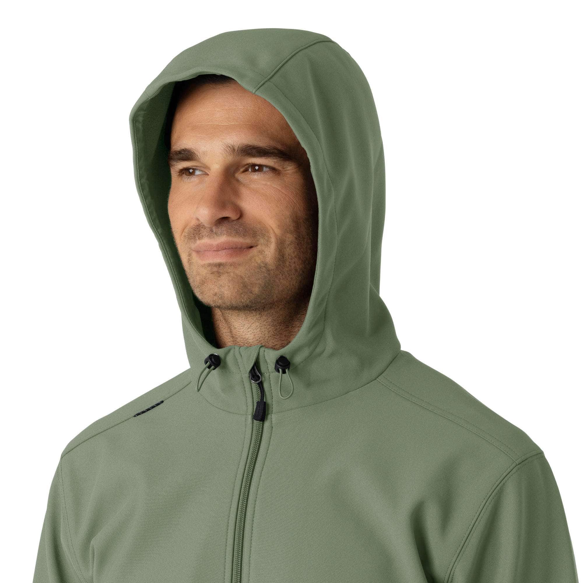 Bonded fleece scrub hoodie