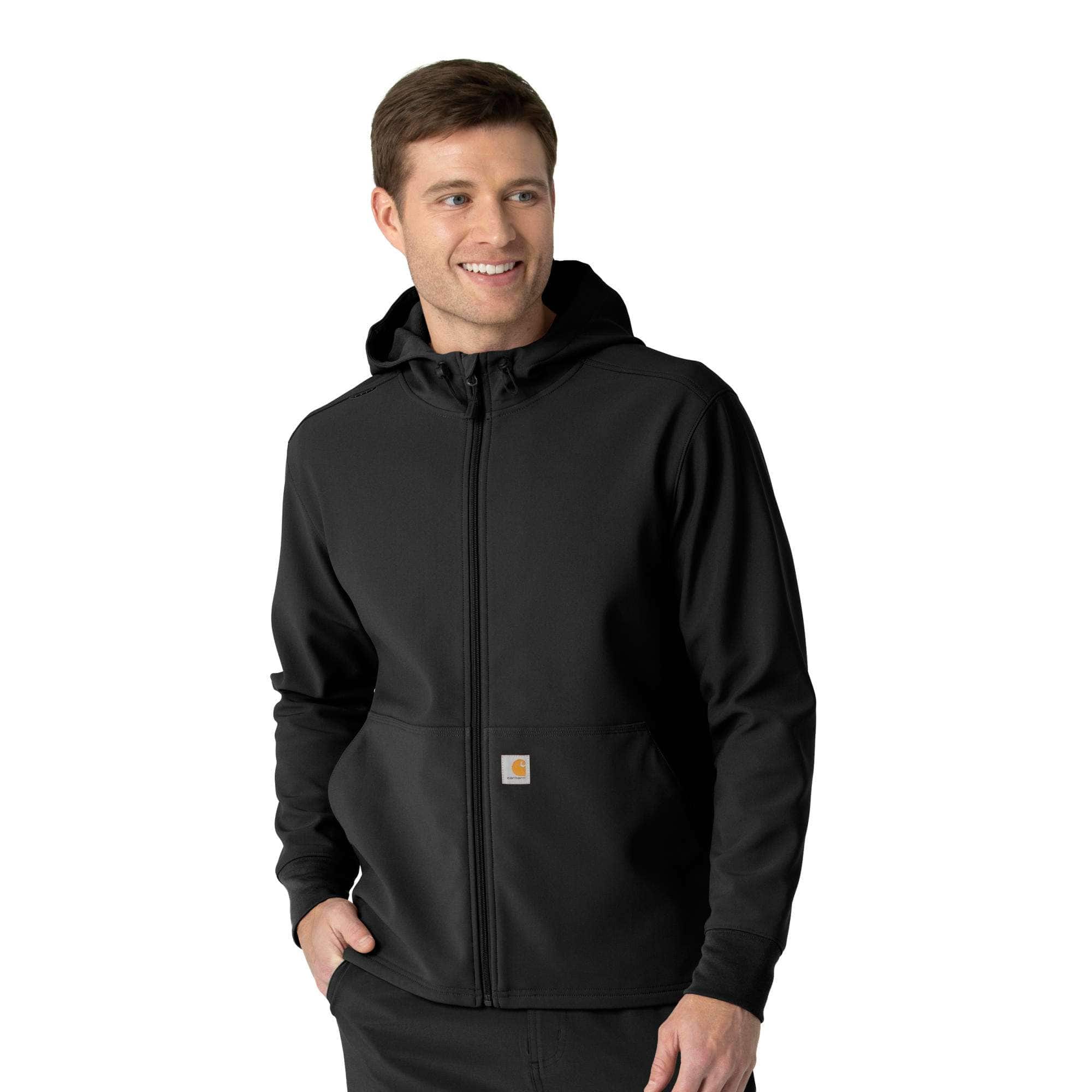 Bonded fleece scrub hoodie