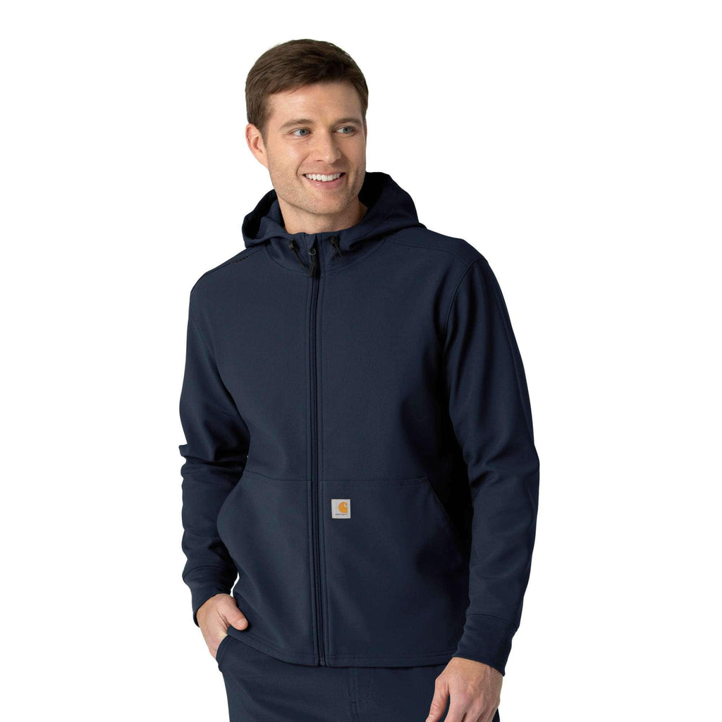 Bonded fleece scrub hoodie