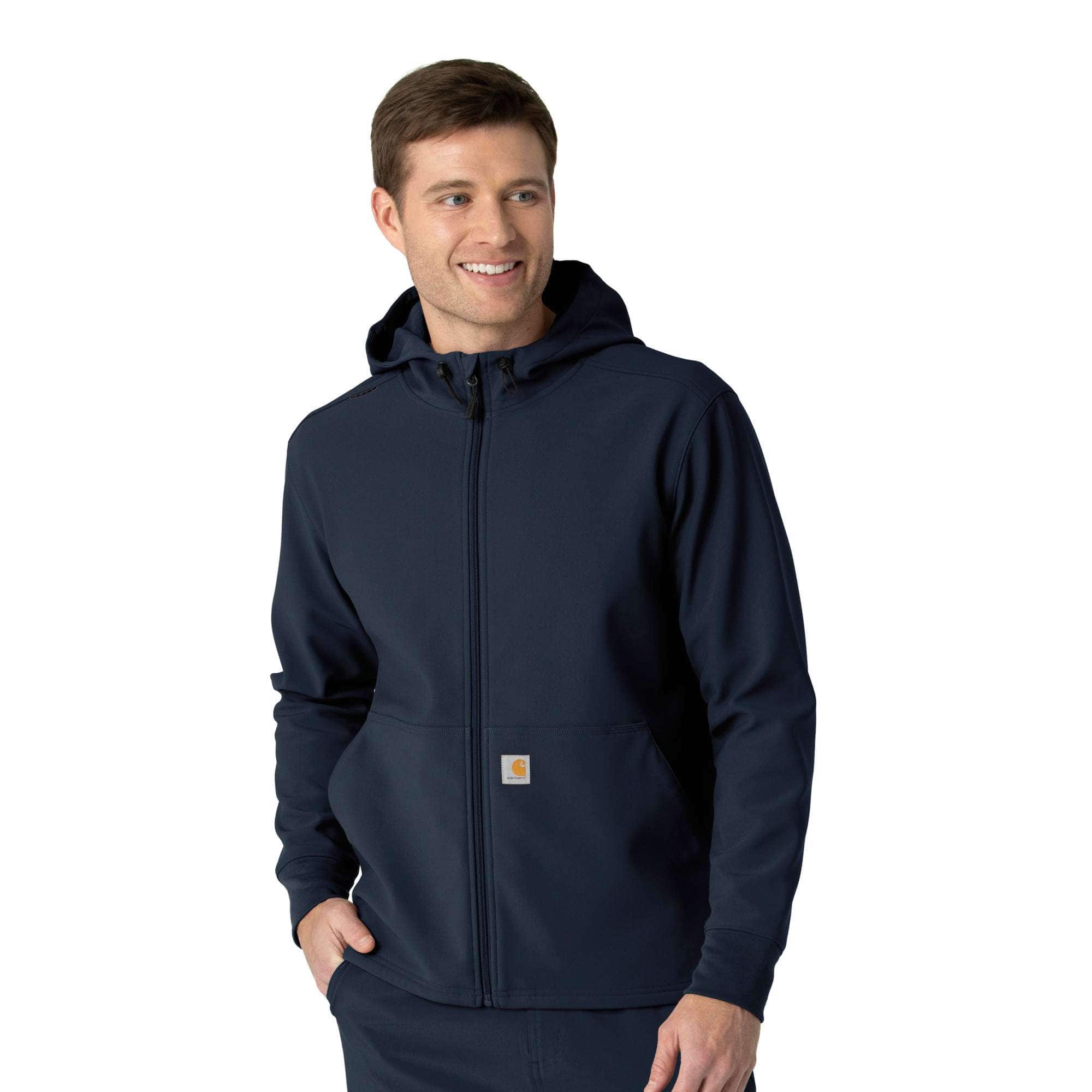 Bonded fleece scrub hoodie