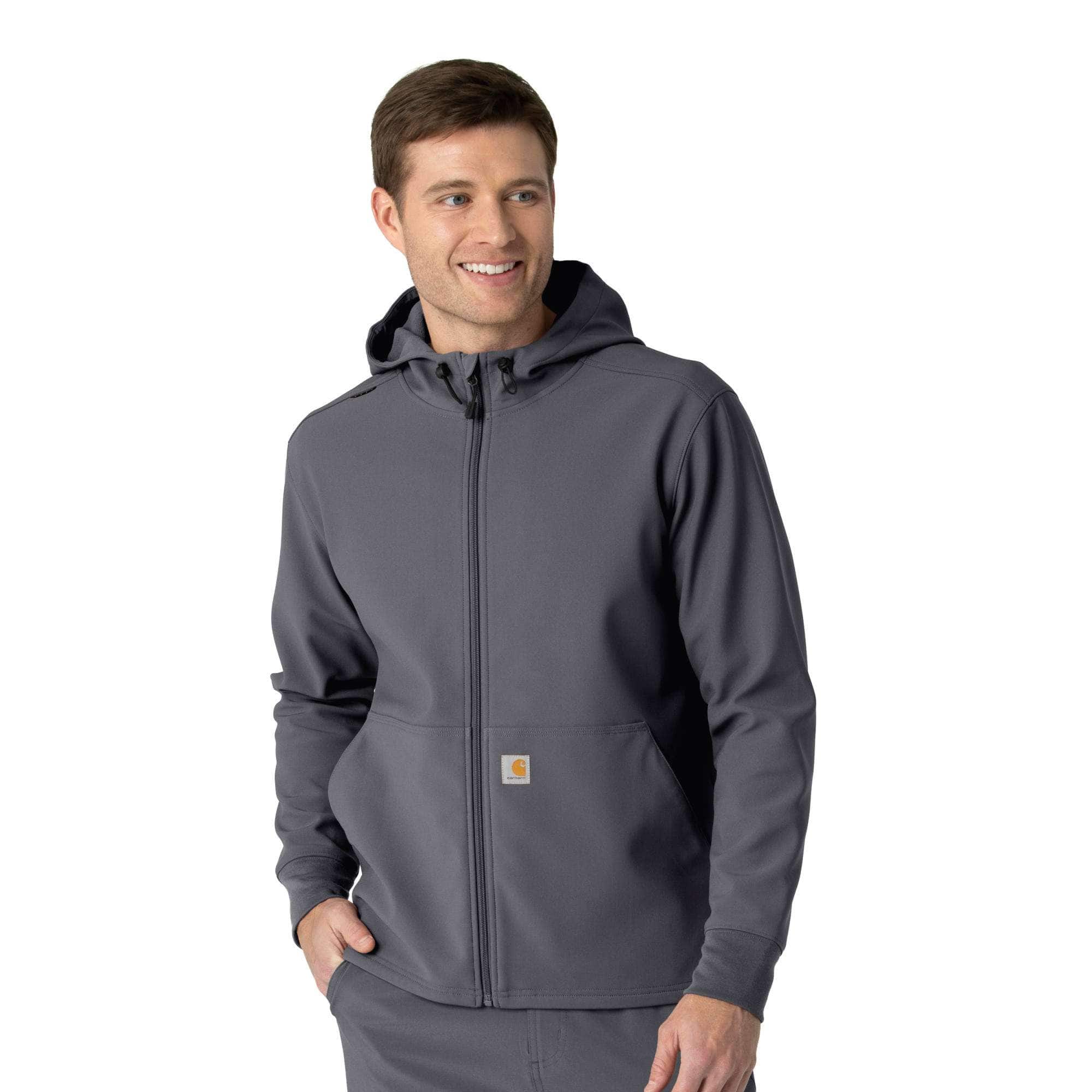 Bonded fleece scrub hoodie