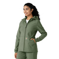 Women's bonded fleece scrub hoodie
