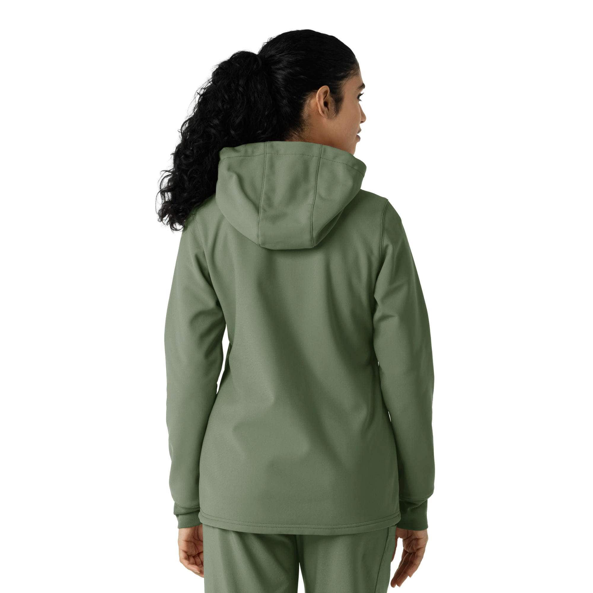 Women's bonded fleece scrub hoodie