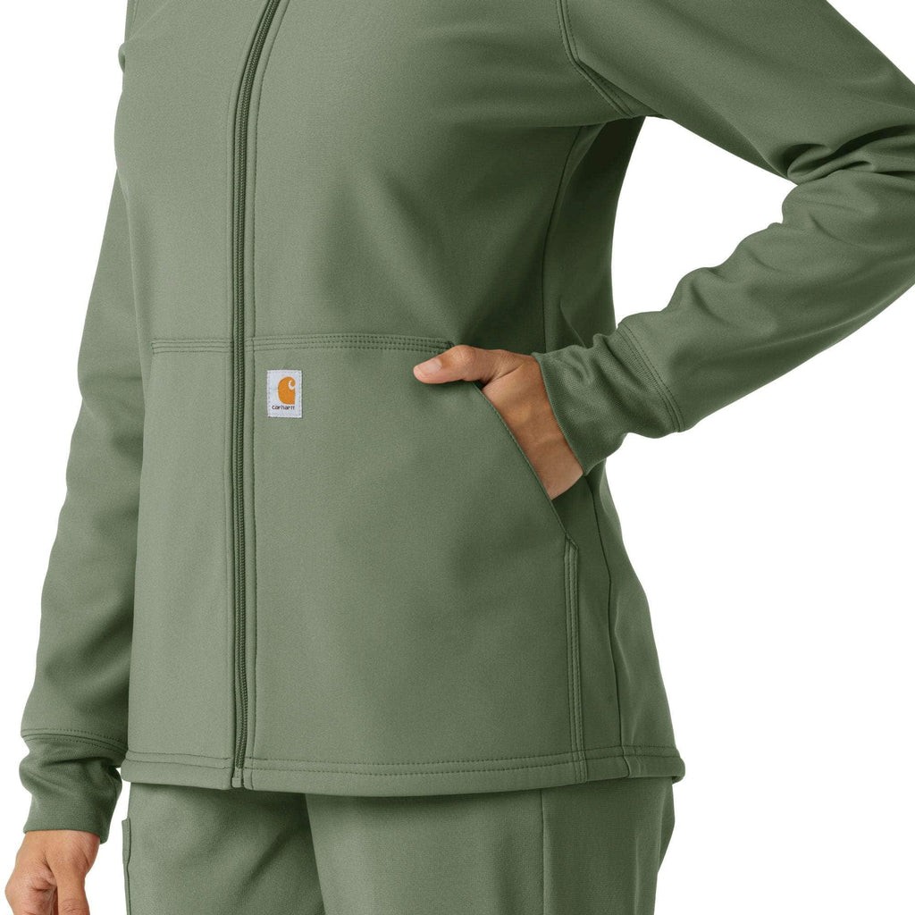 Women's bonded fleece scrub hoodie