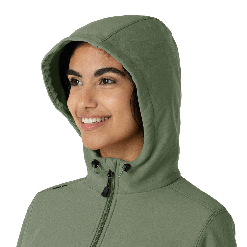Women's bonded fleece scrub hoodie