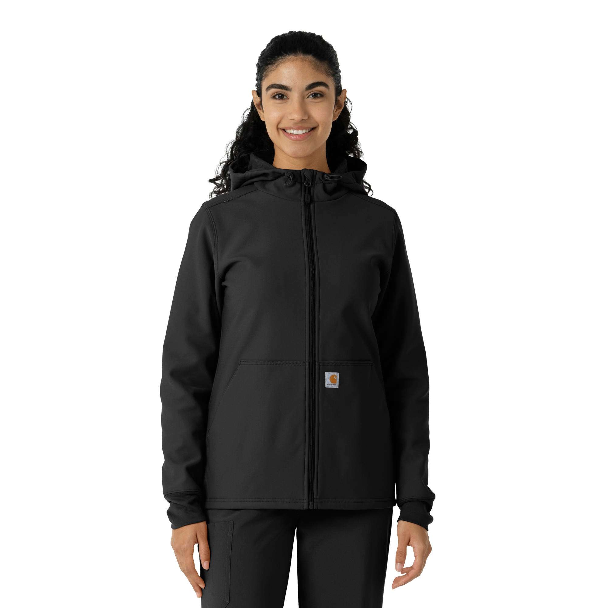 Women's bonded fleece scrub hoodie