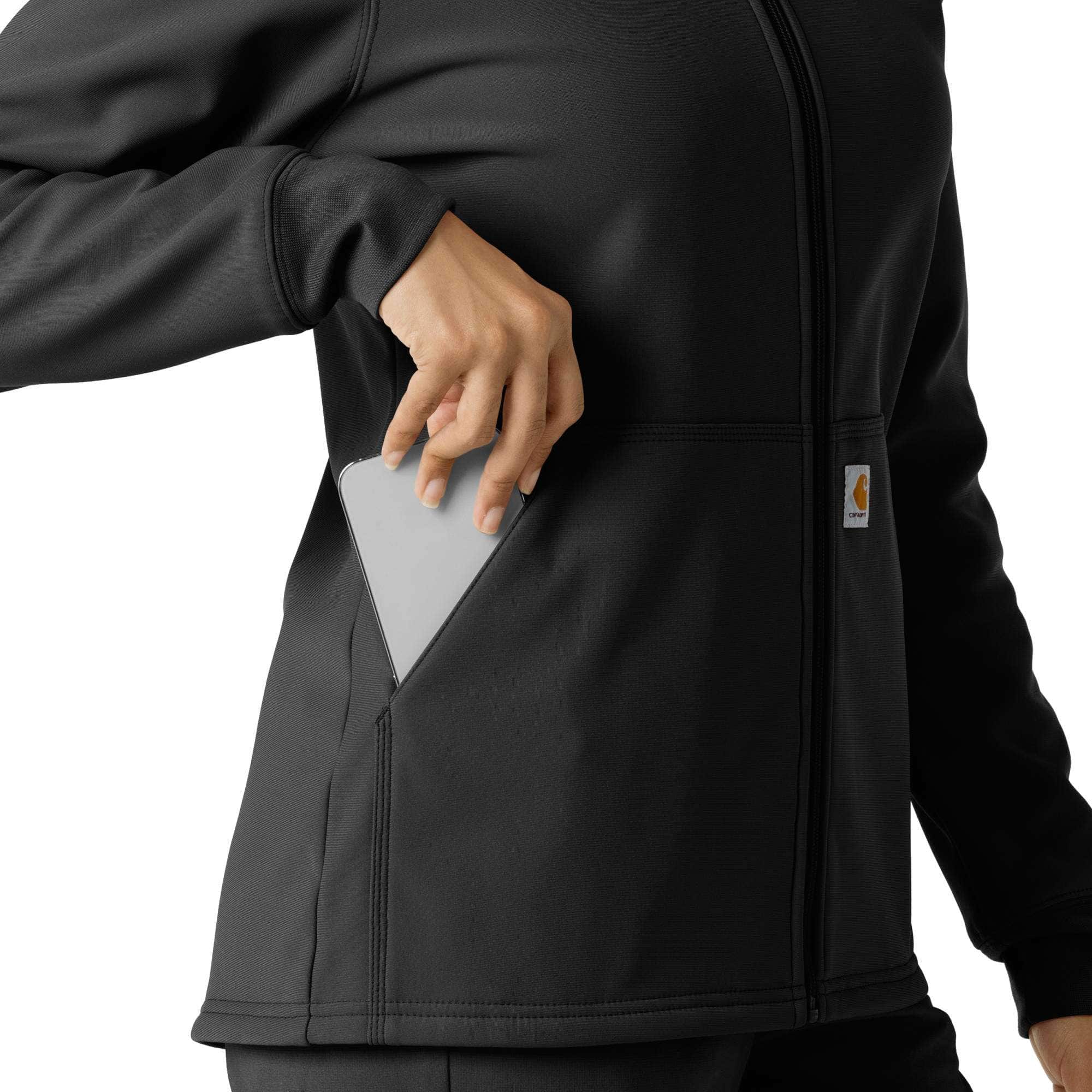 Women's bonded fleece scrub hoodie
