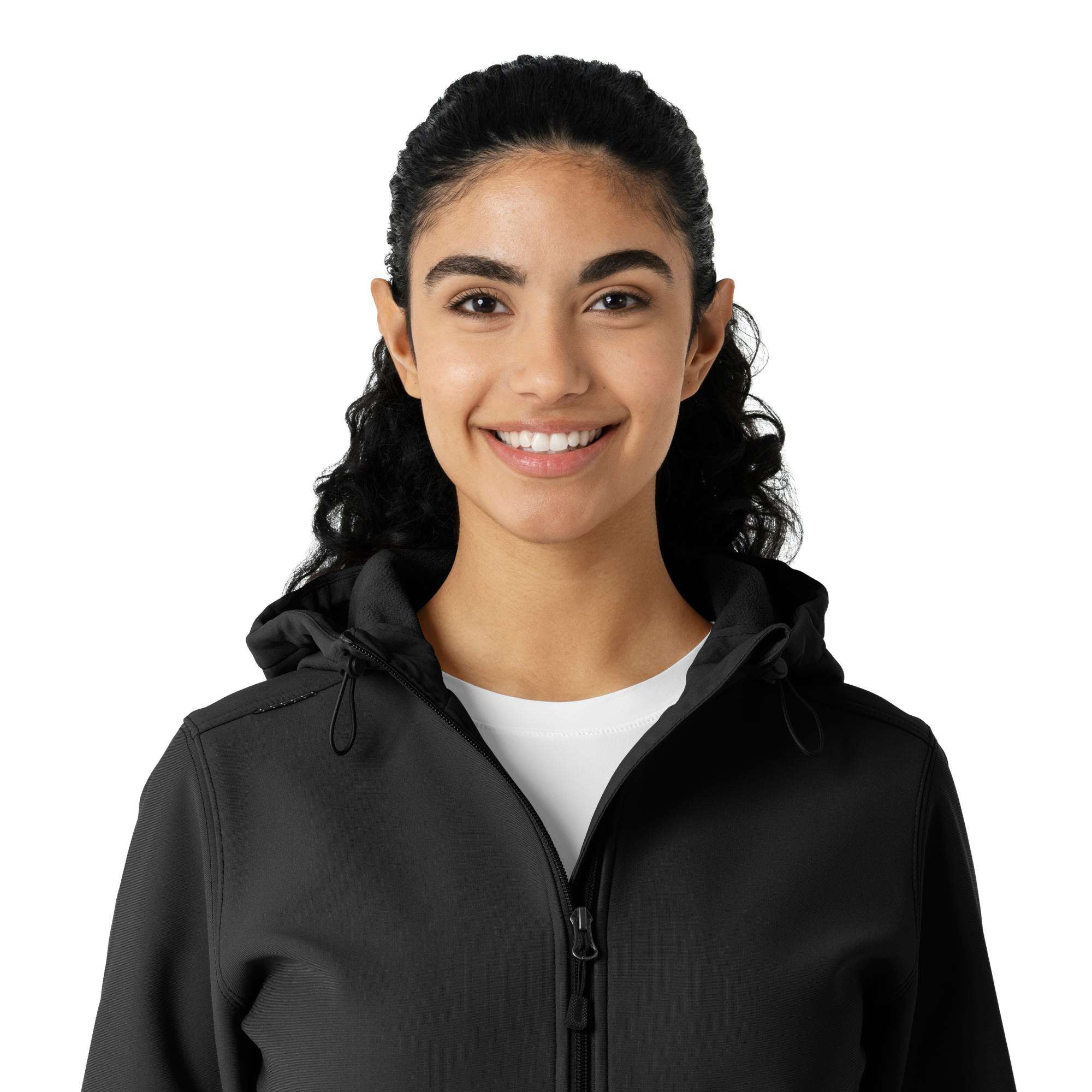Women's bonded fleece scrub hoodie