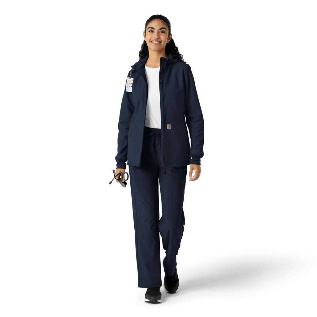 Women's bonded fleece scrub hoodie