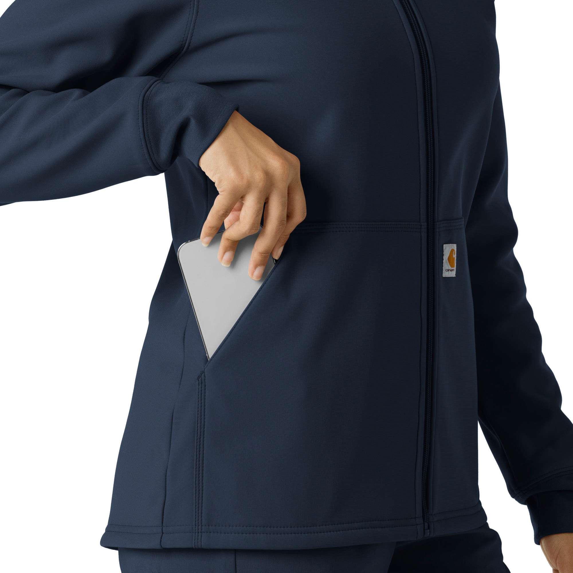 Women's bonded fleece scrub hoodie