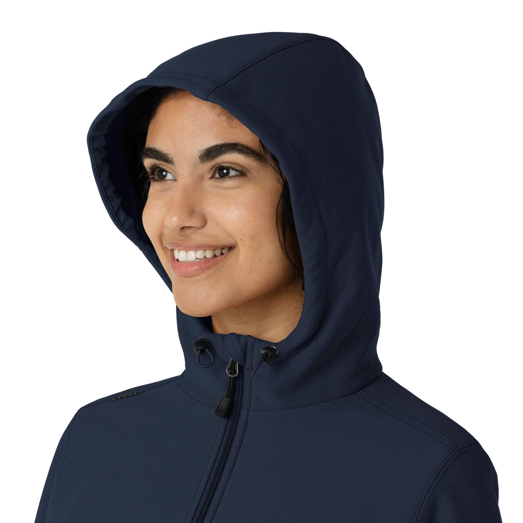 Women's bonded fleece scrub hoodie