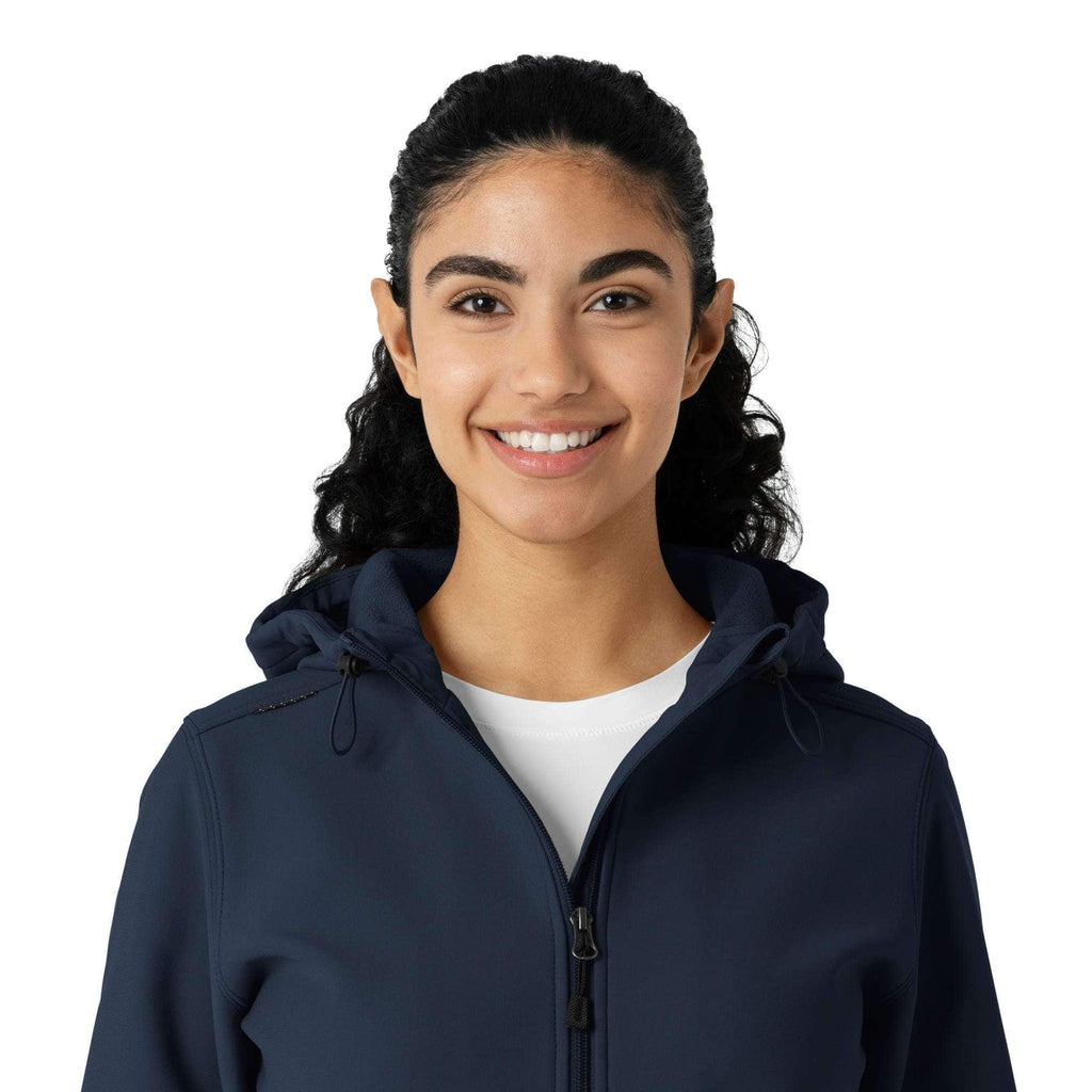 Women's bonded fleece scrub hoodie