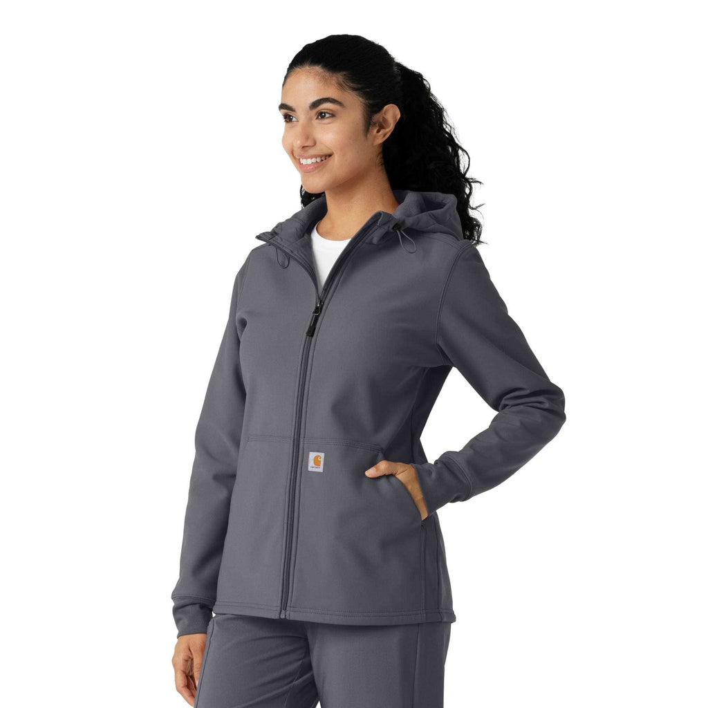 Women's bonded fleece scrub hoodie