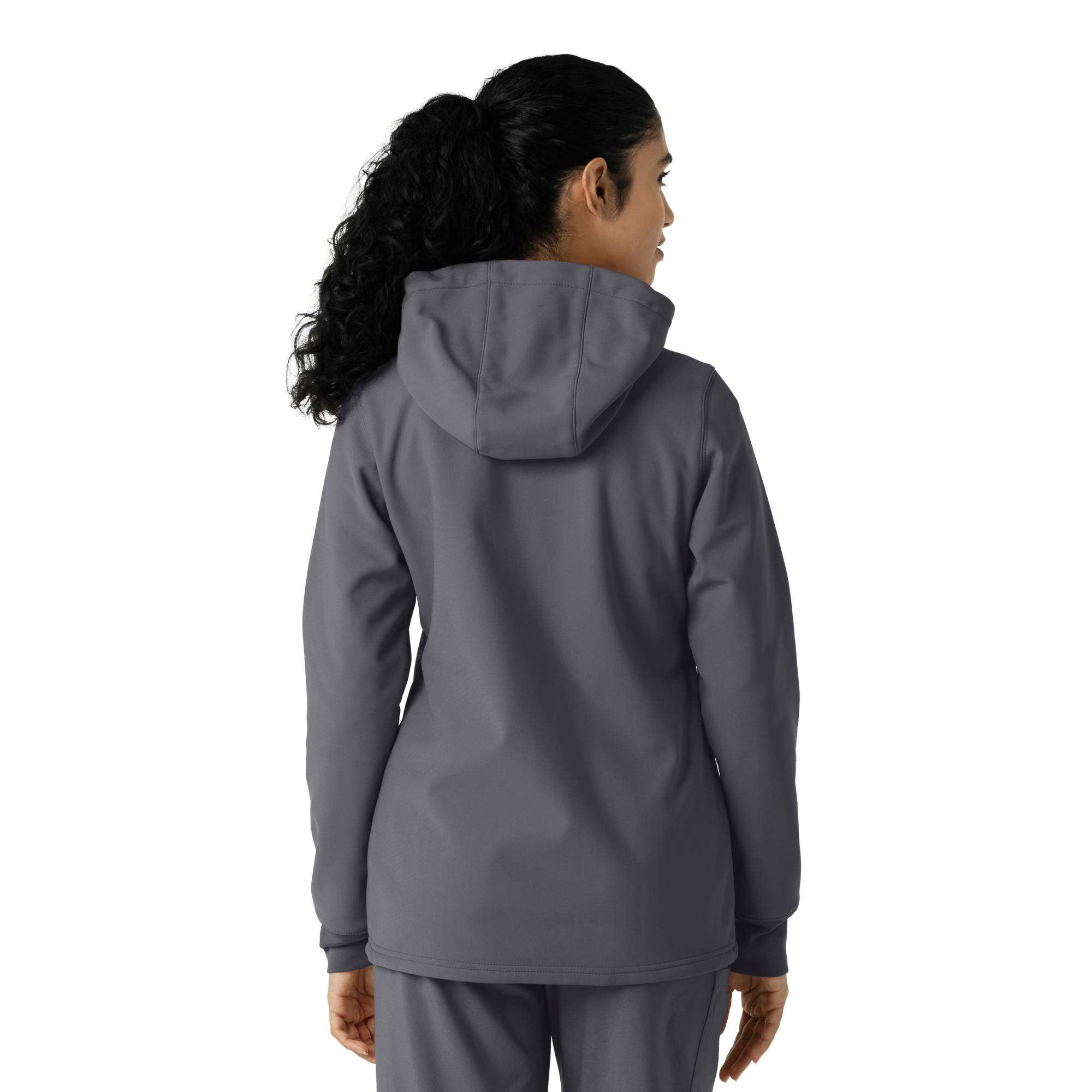 Women's bonded fleece scrub hoodie
