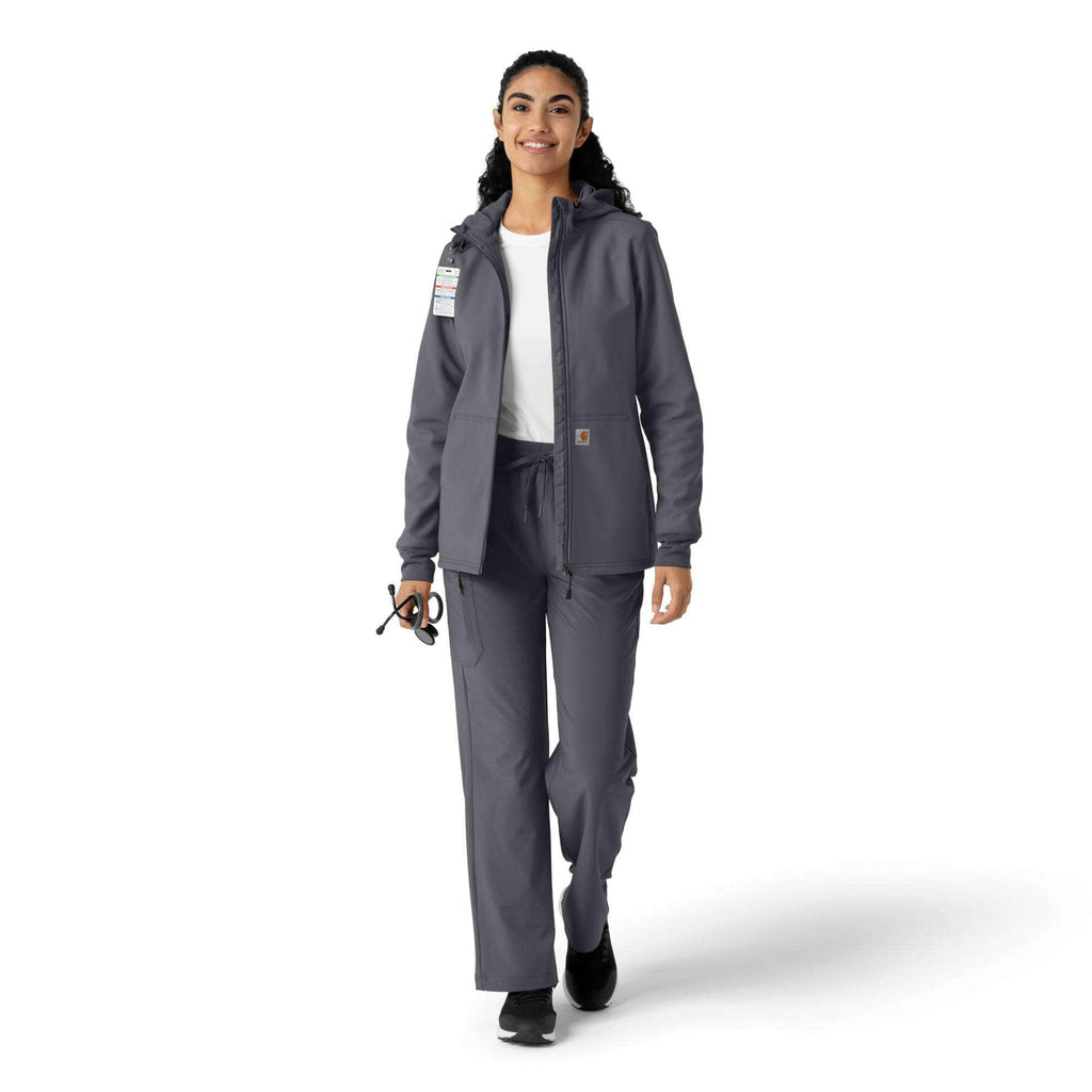 Women's bonded fleece scrub hoodie