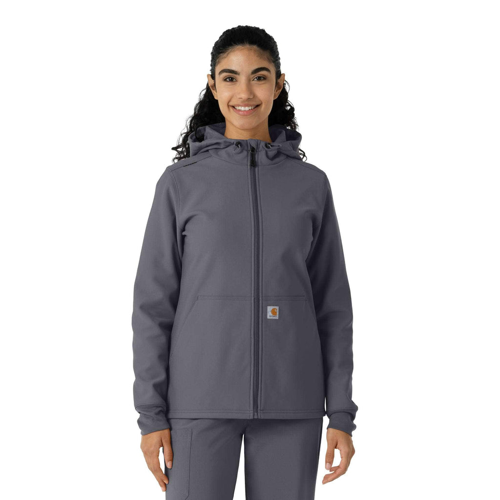 Women's bonded fleece scrub hoodie