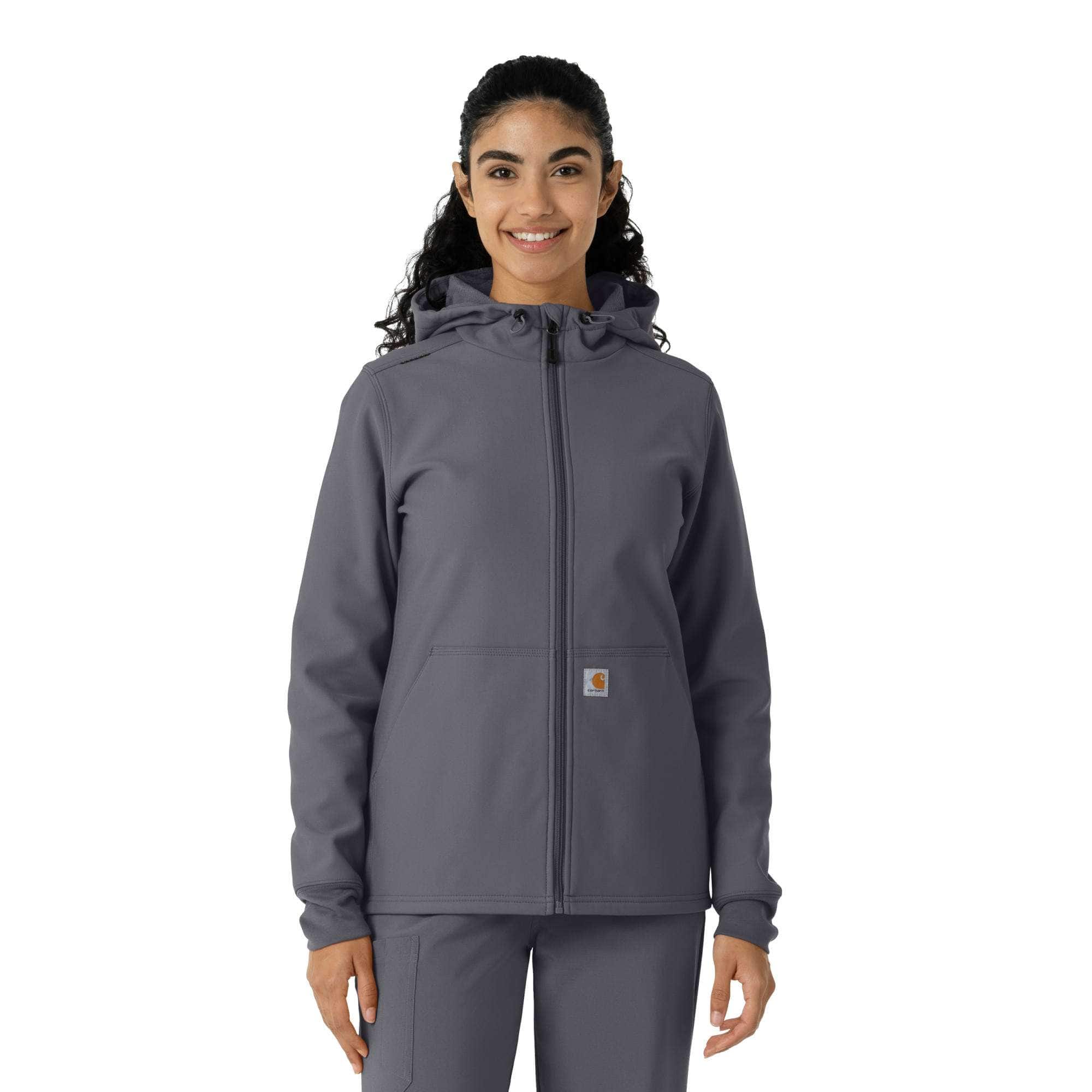 Women's bonded fleece scrub hoodie