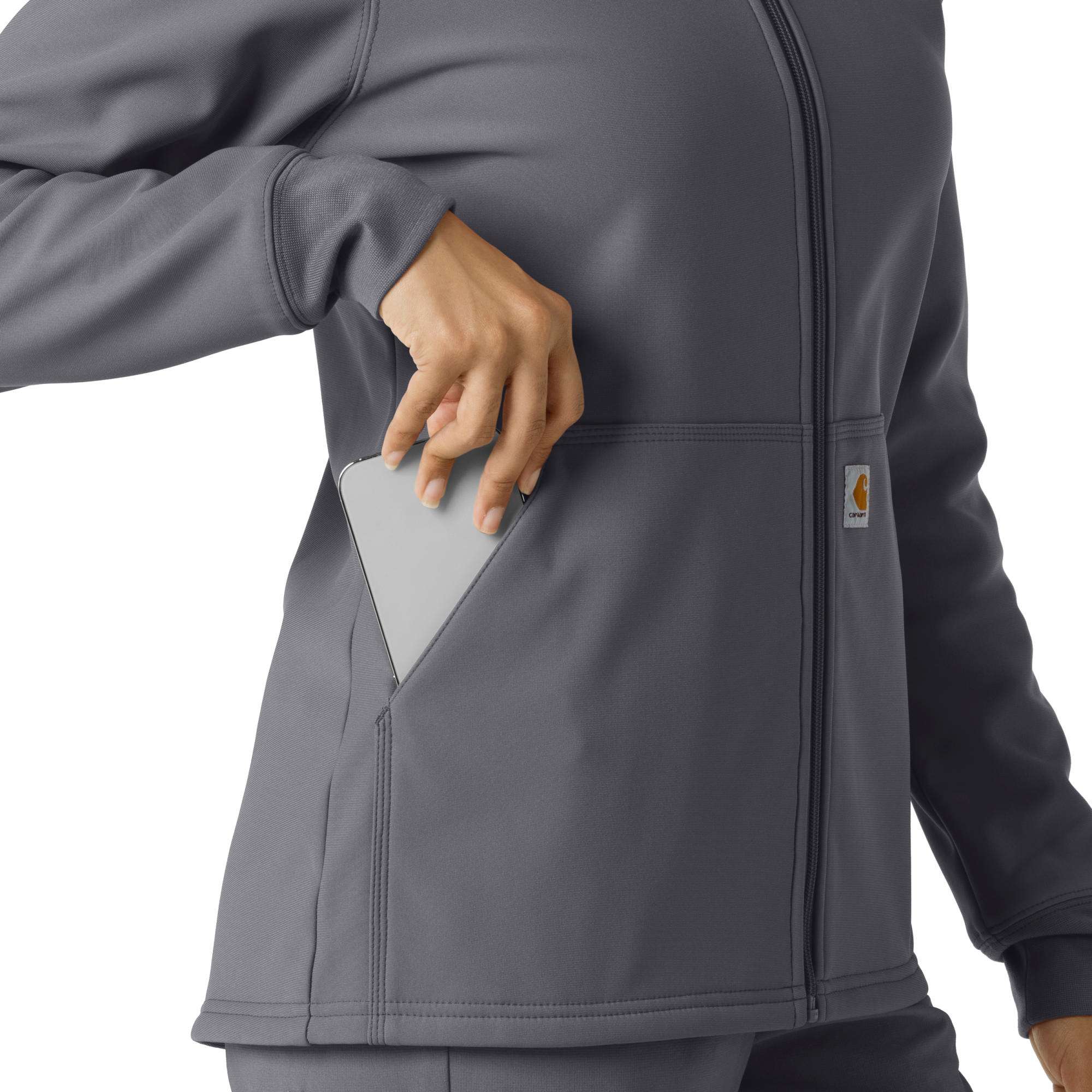Women's bonded fleece scrub hoodie