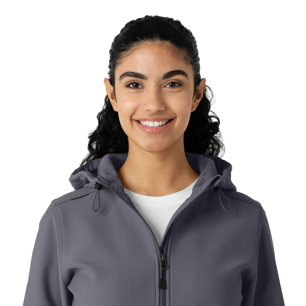 Women's bonded fleece scrub hoodie